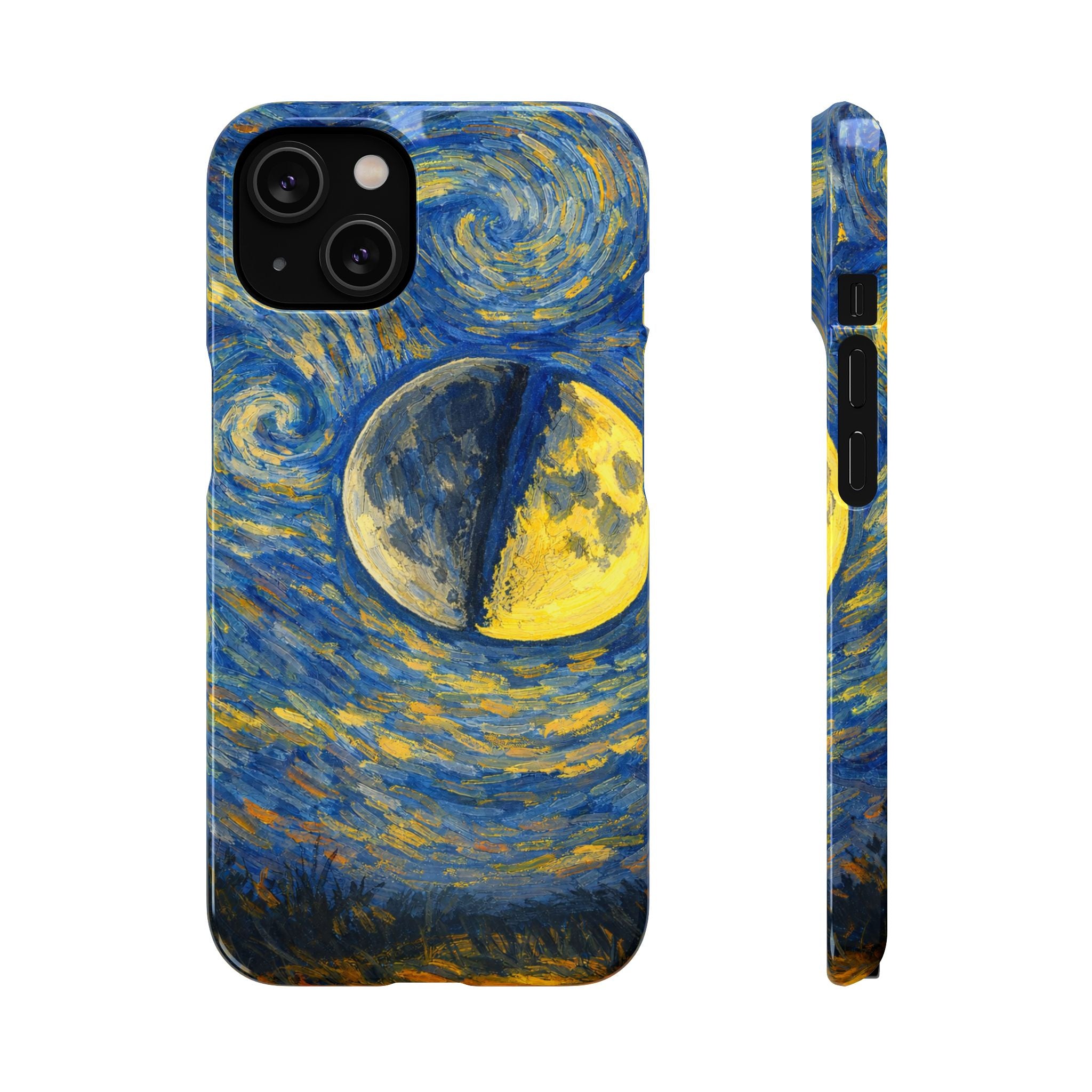 Van Gogh Night Sky Moon Split - Art Case