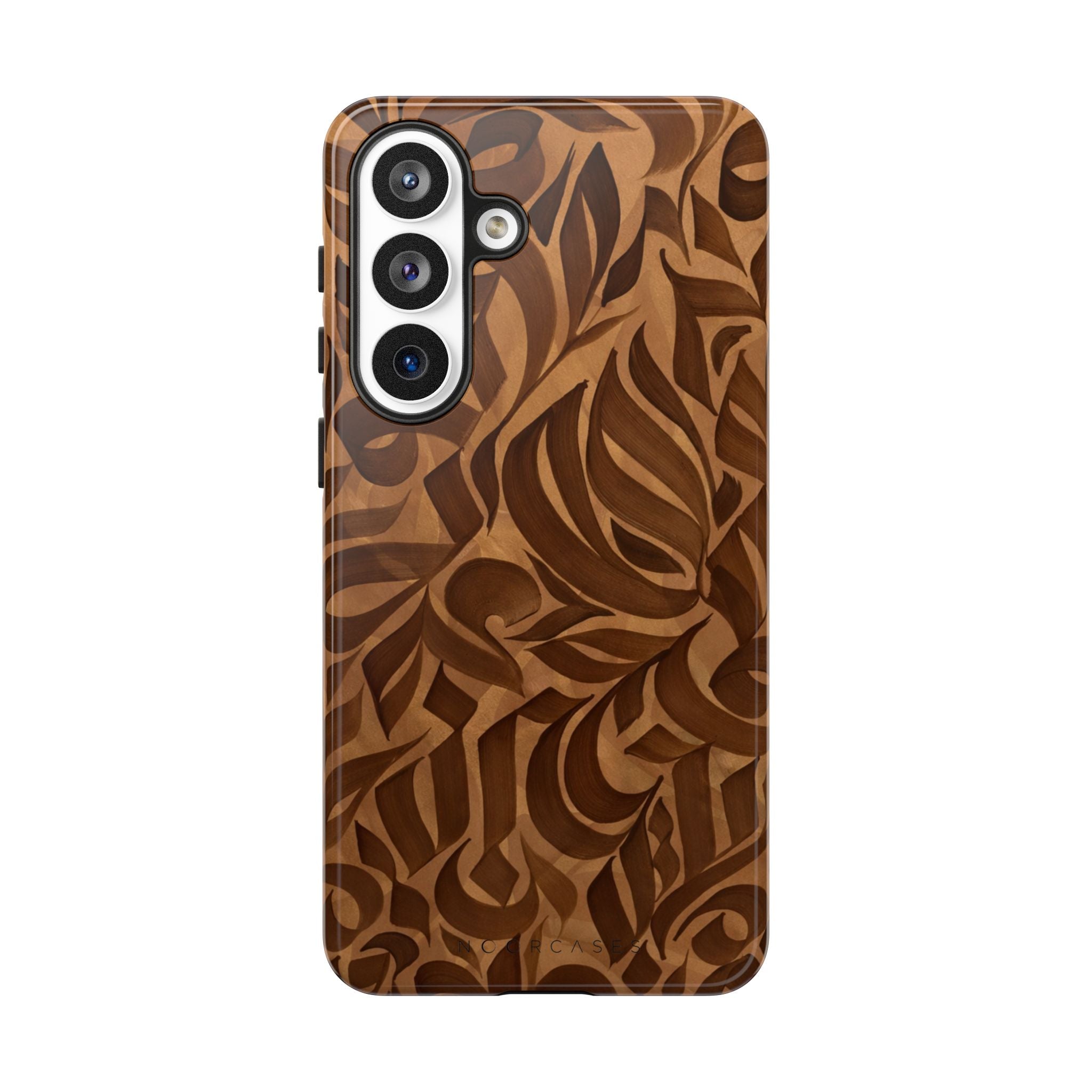 Floral Calligraphy Brown - Tough Case