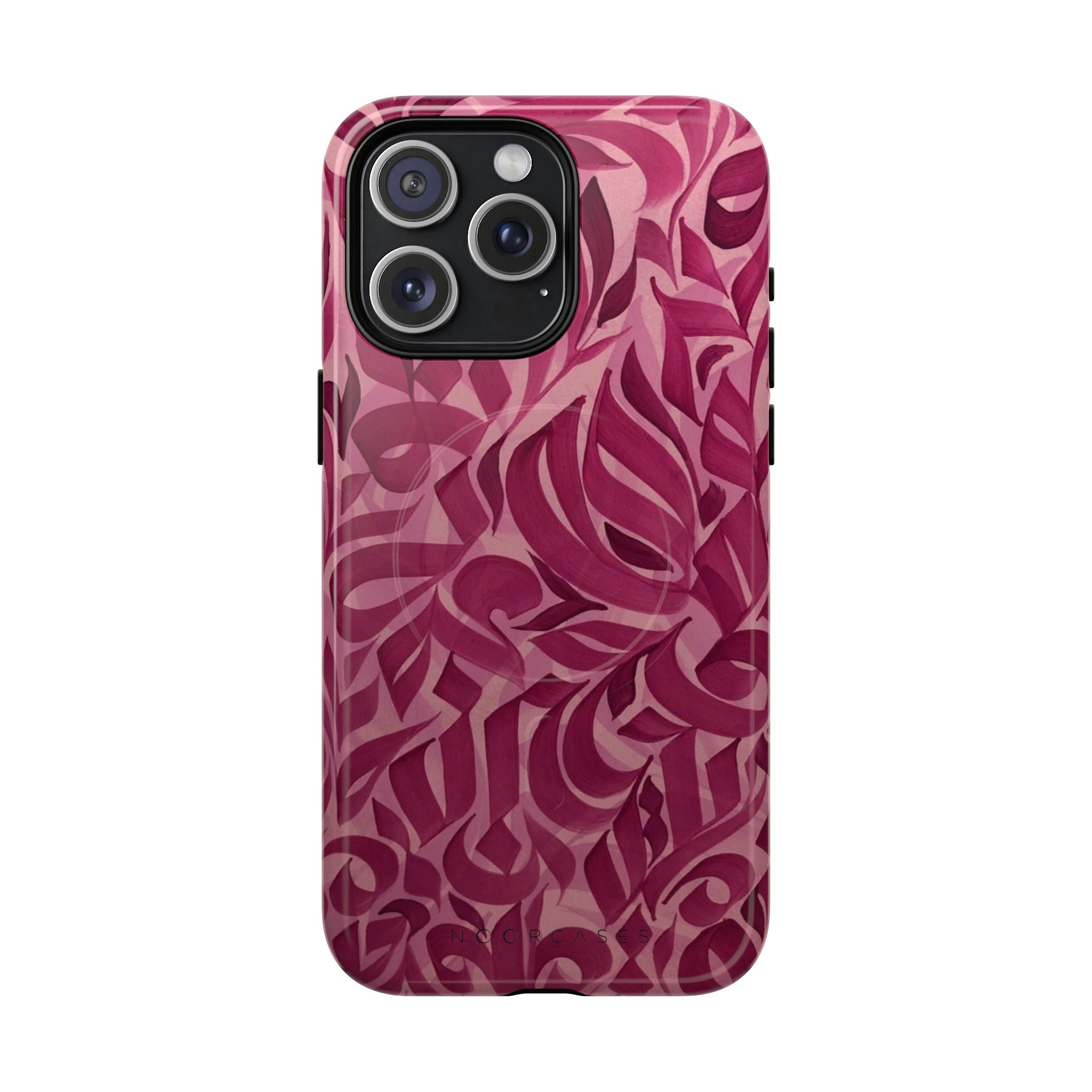 Floral Calligraphy Pink - Magnetic Case