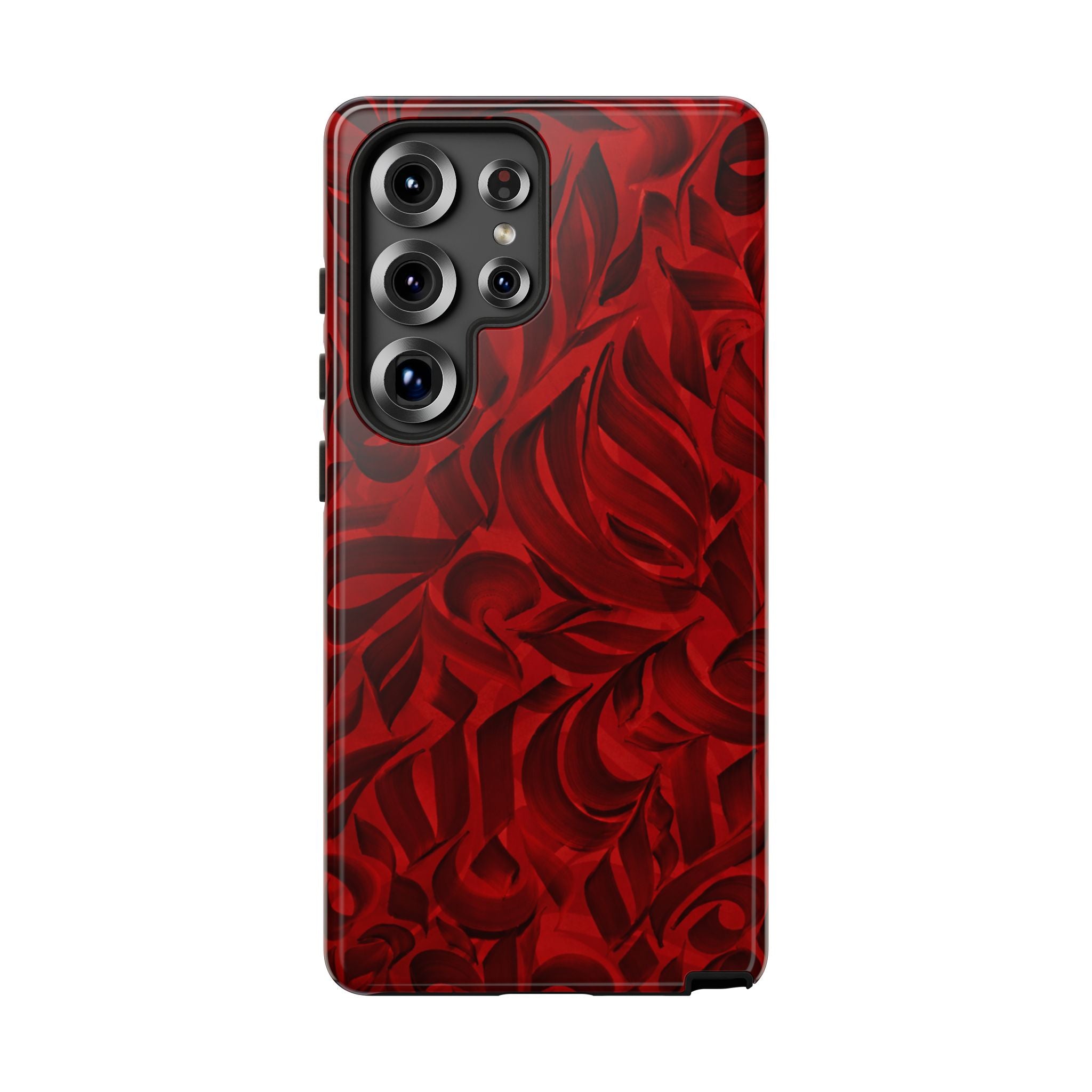 Floral Calligraphy Red Velvet - Tough Case