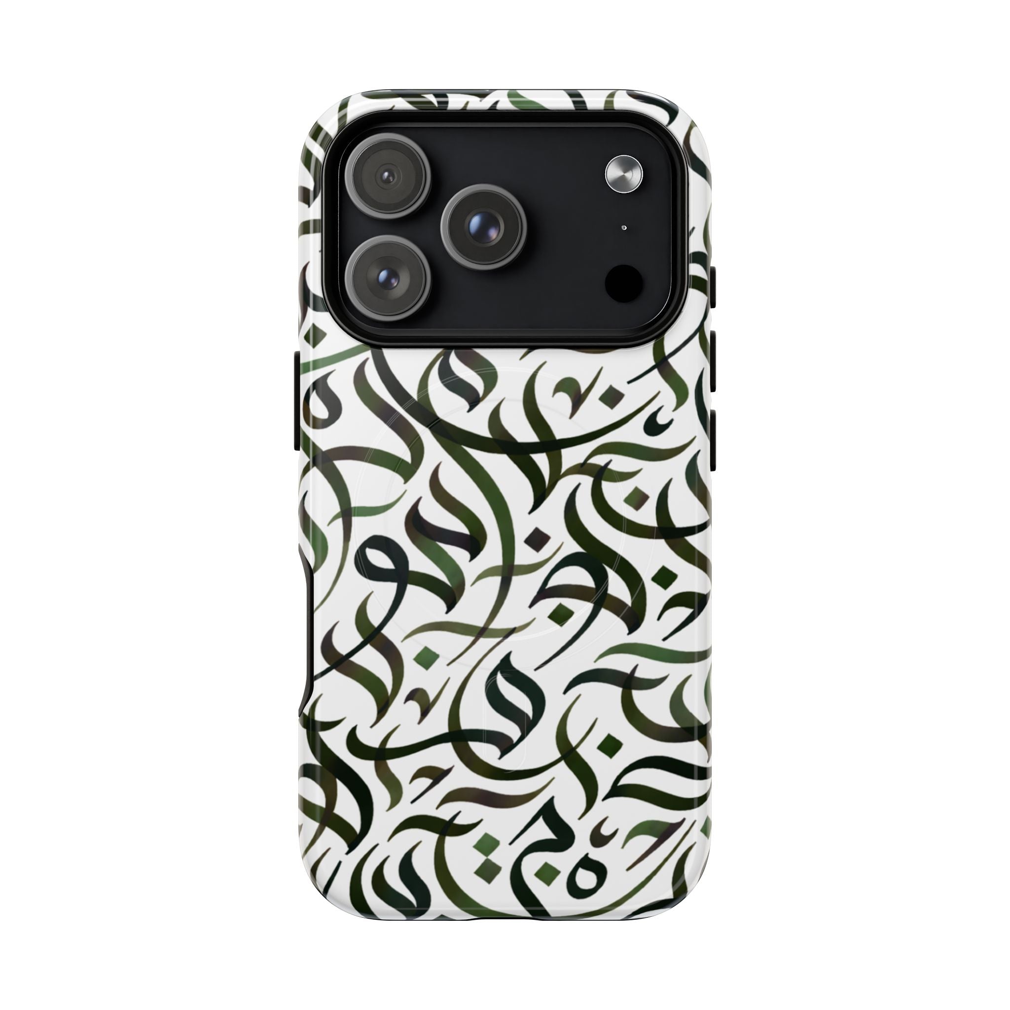 Flowing Calligraphy Dark Green - Magnetic Case