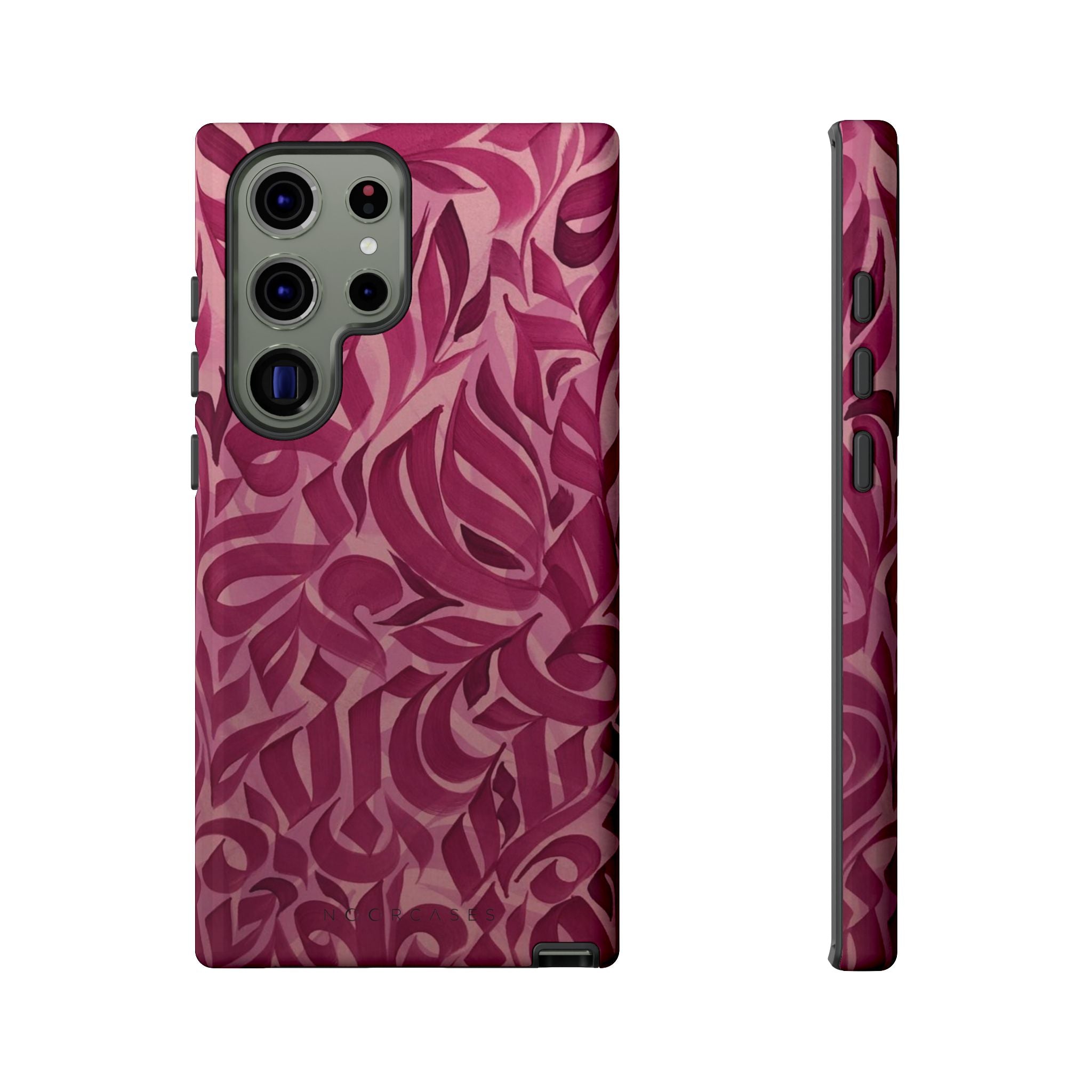 Floral Calligraphy Pink - Tough Case