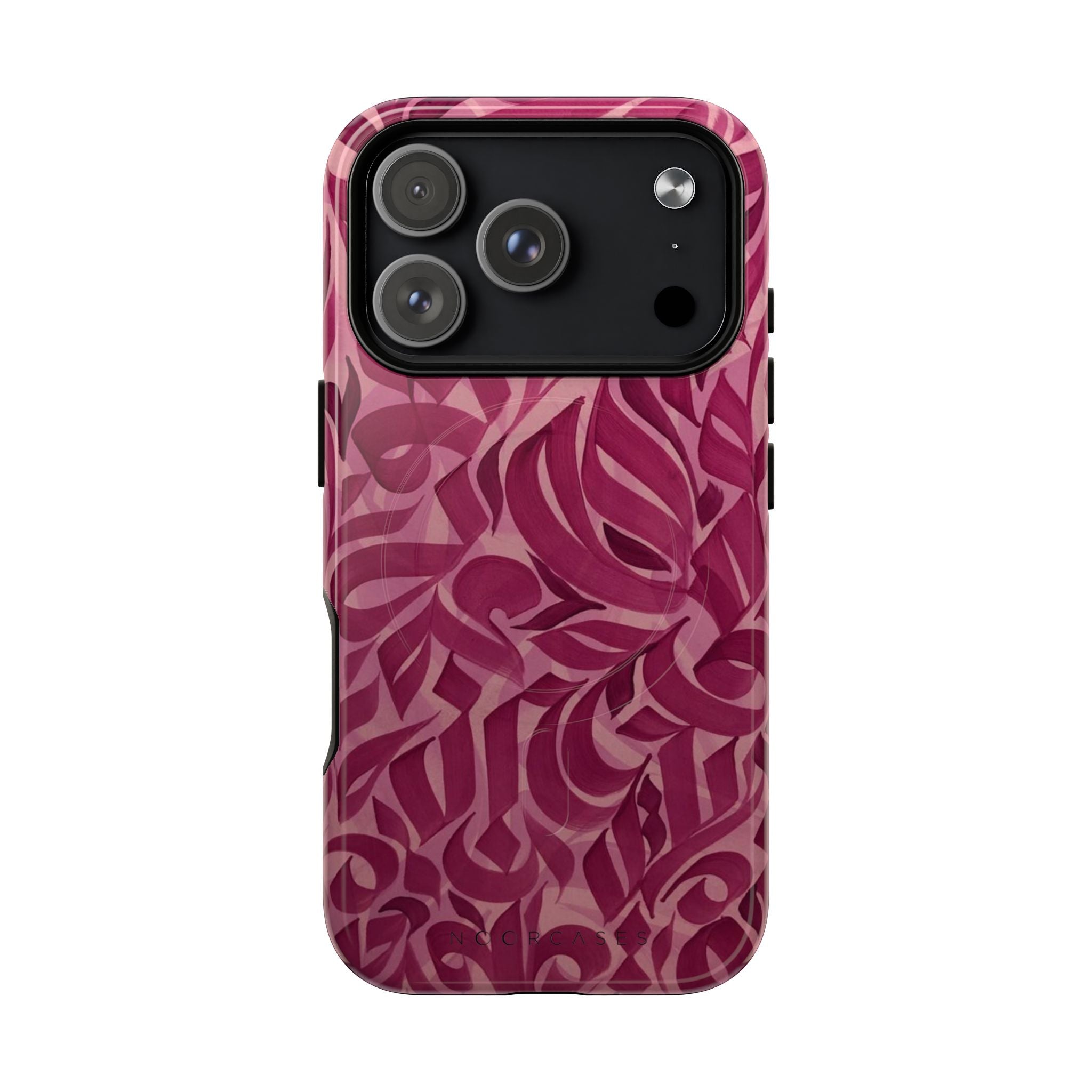 Floral Calligraphy Pink - Magnetic Case