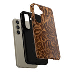 Floral Calligraphy Brown - Tough Case