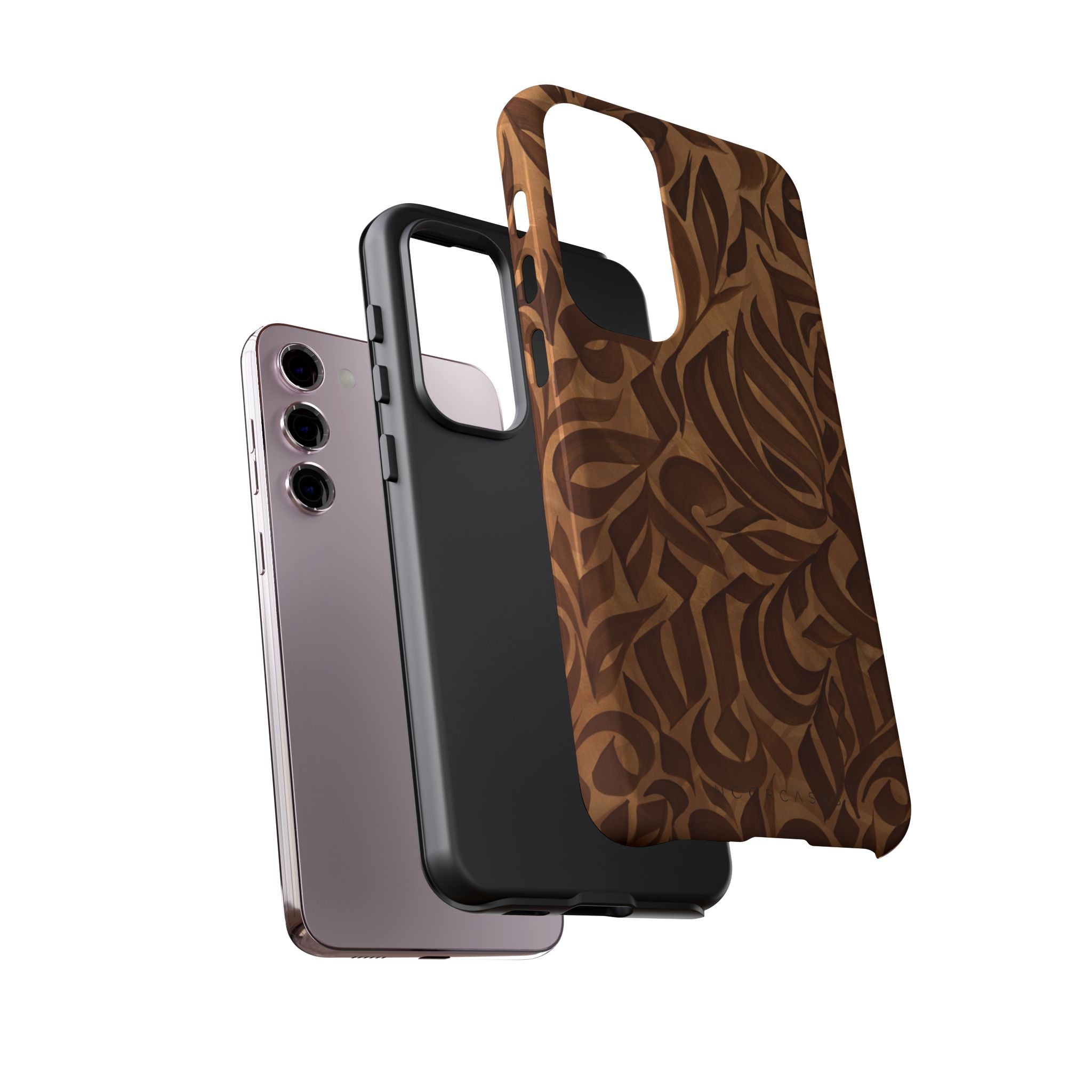 Floral Calligraphy Brown - Tough Case