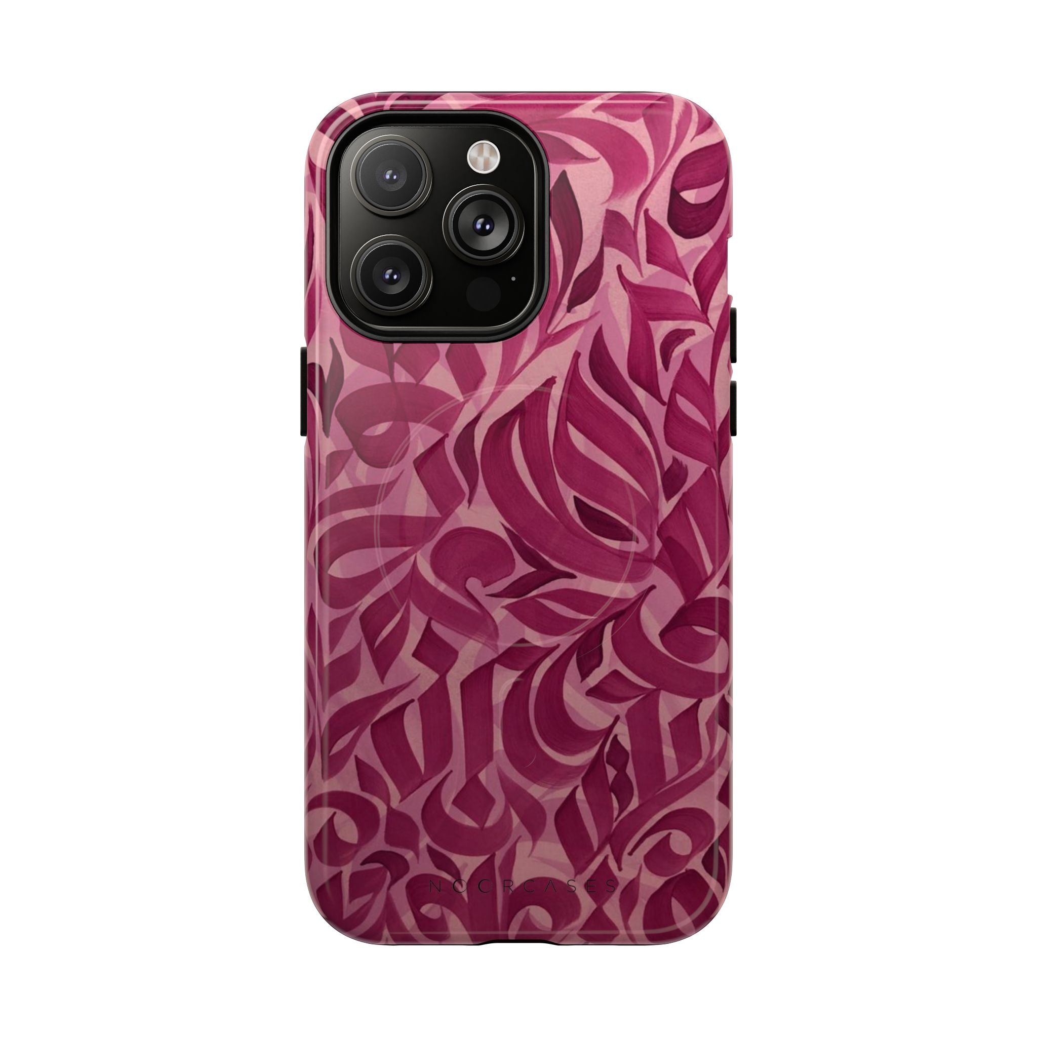 Floral Calligraphy Pink - Magnetic Case