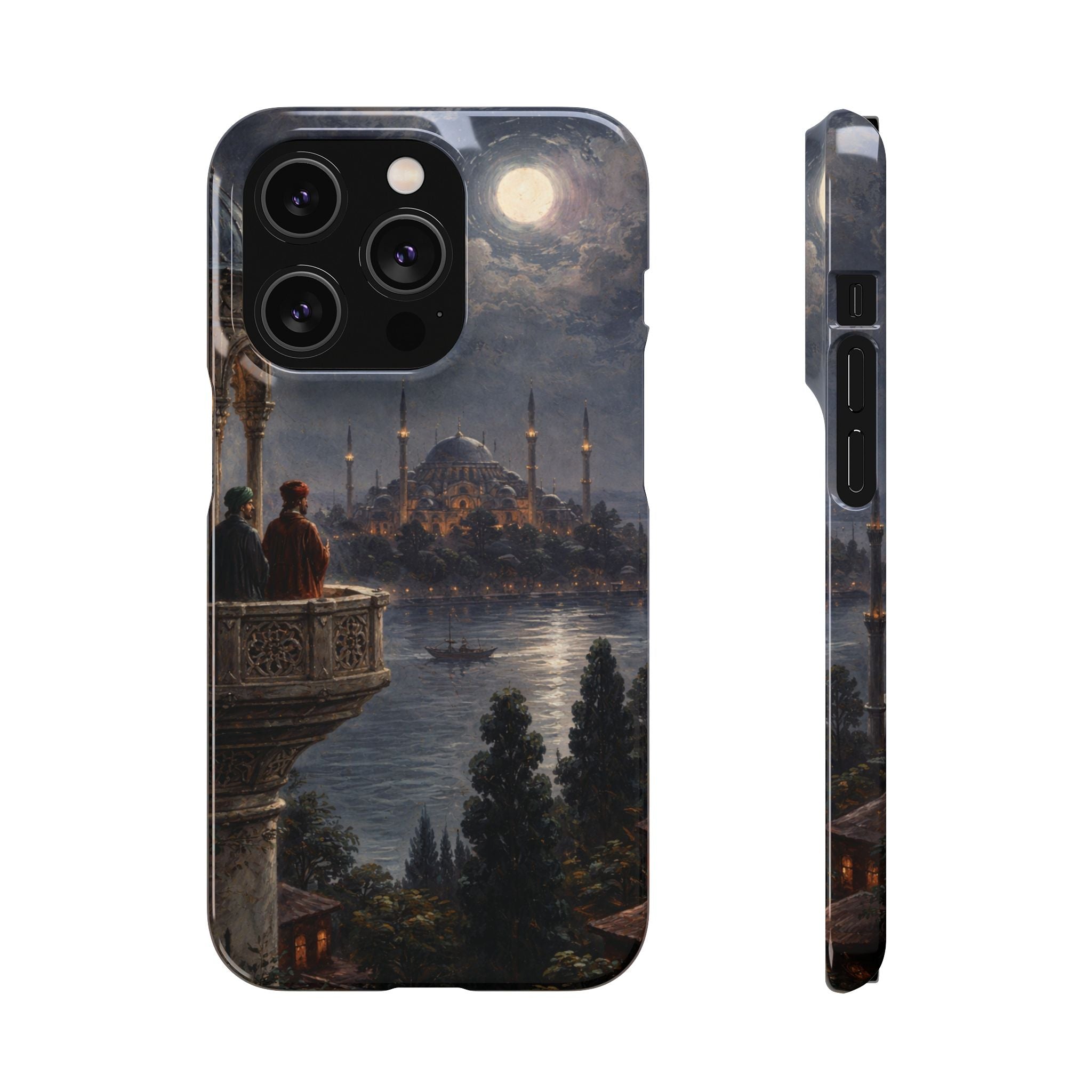Moonlit Istanbul Landscape - Art Case