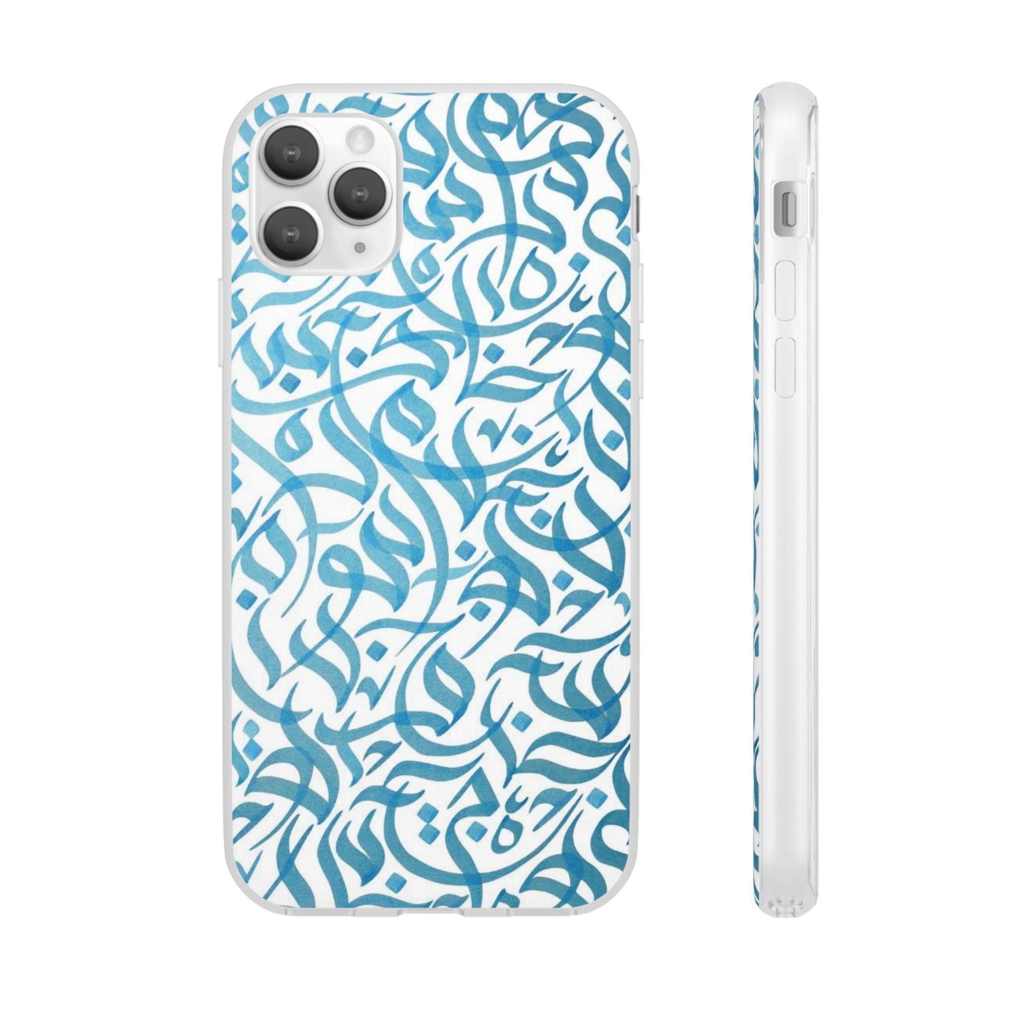 Arabic Calligraphy Blue - Flexi Case