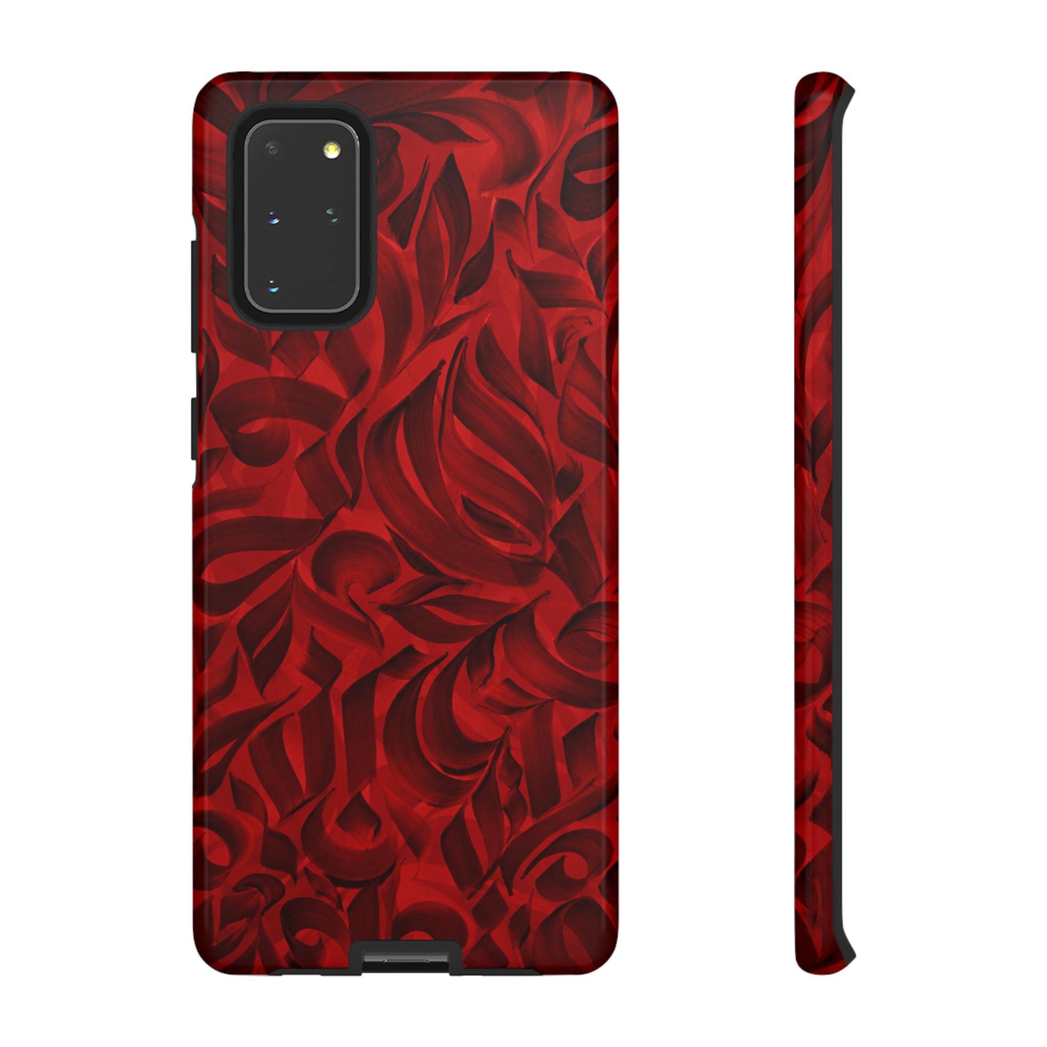 Floral Calligraphy Red Velvet - Tough Case