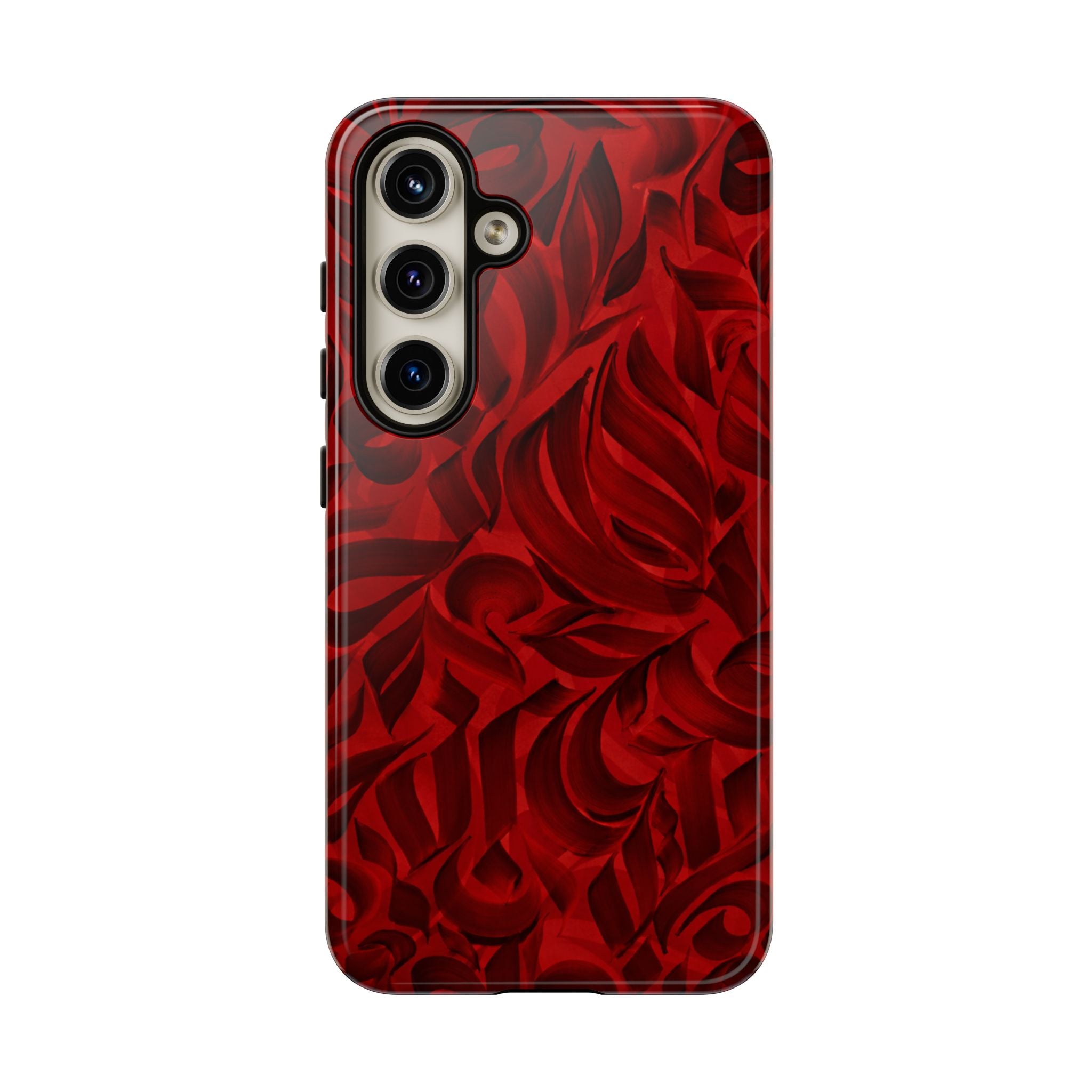 Floral Calligraphy Red Velvet - Tough Case