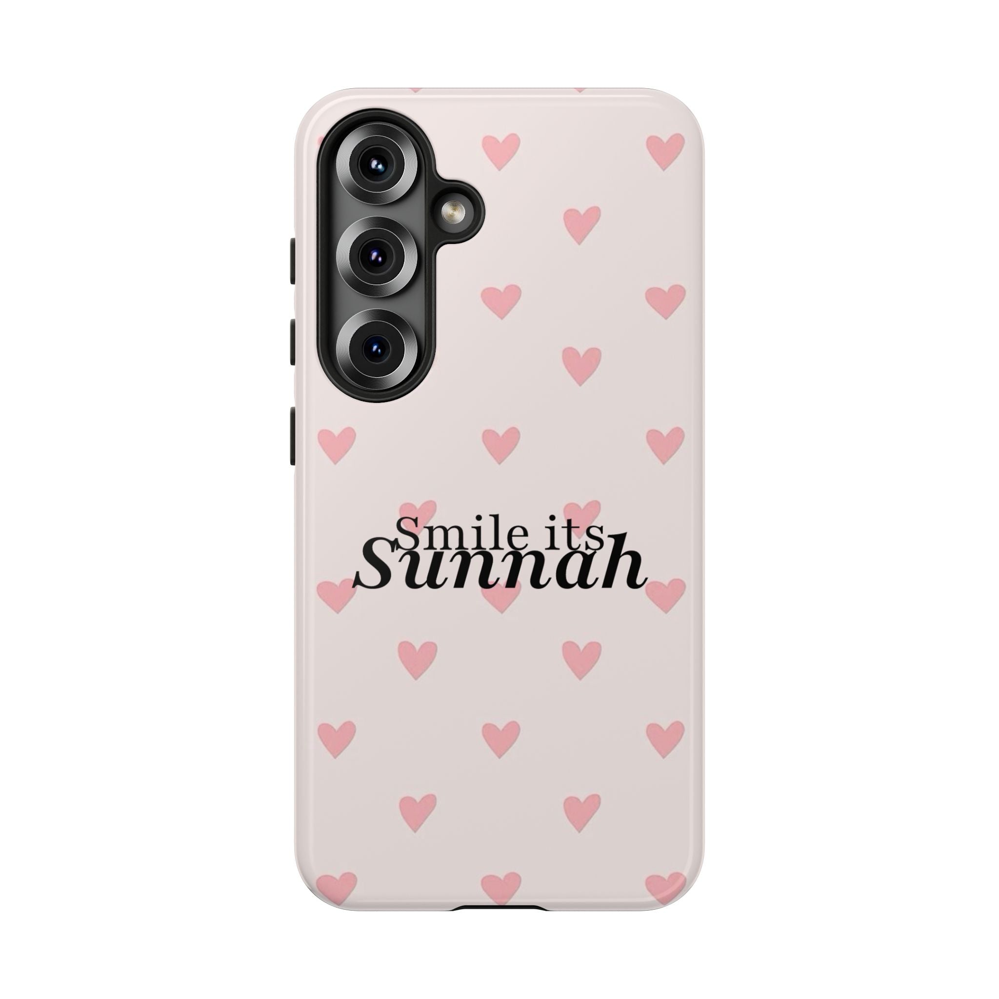 'Smile It's Sunnah'' Light Blue Heart Pattern - Tough Case