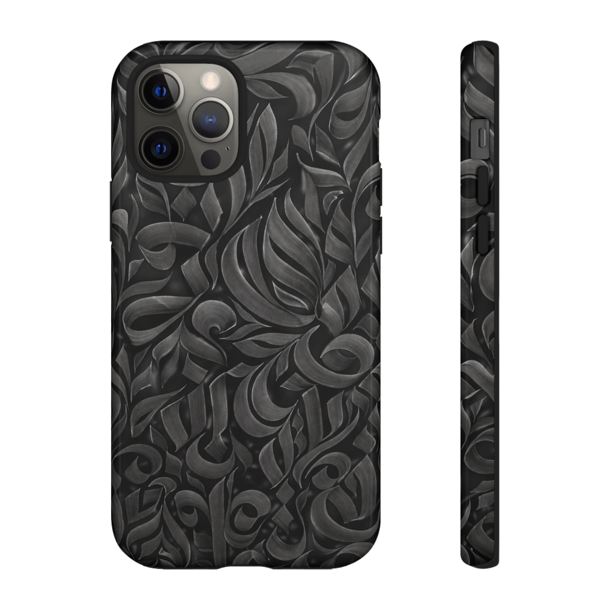 Floral Calligraphy Black - Tough Case