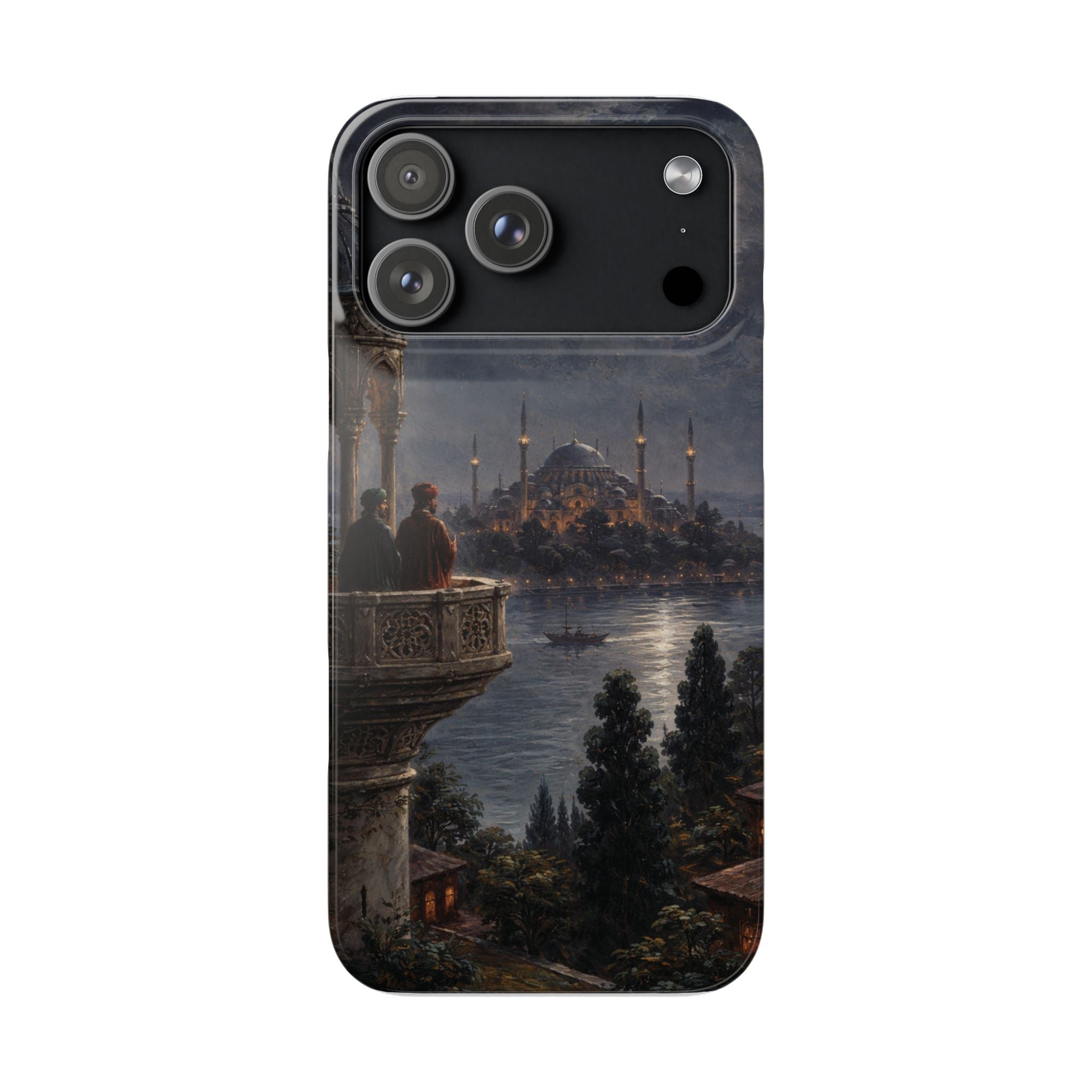 Moonlit Istanbul Landscape - Art Case