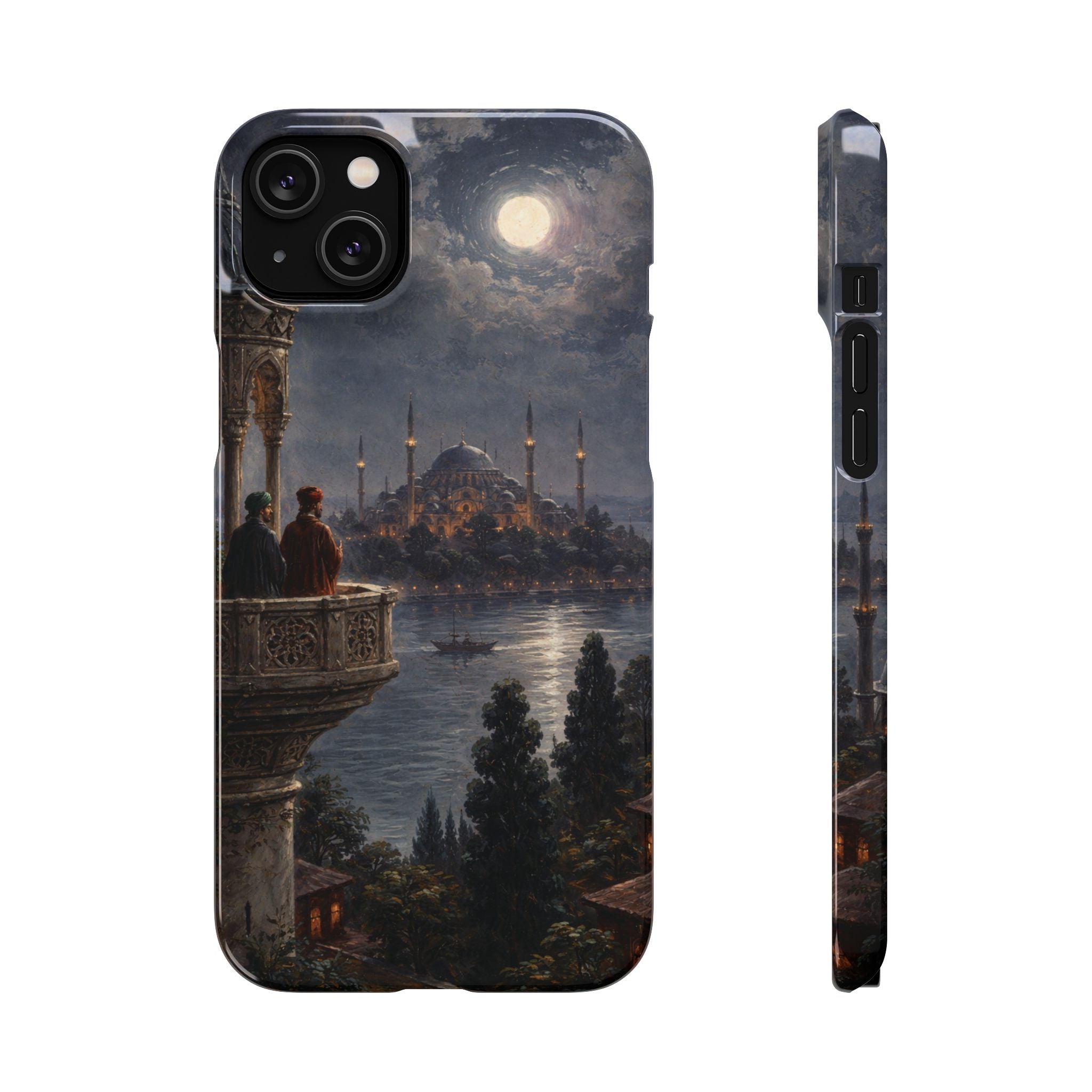 Moonlit Istanbul Landscape - Art Case