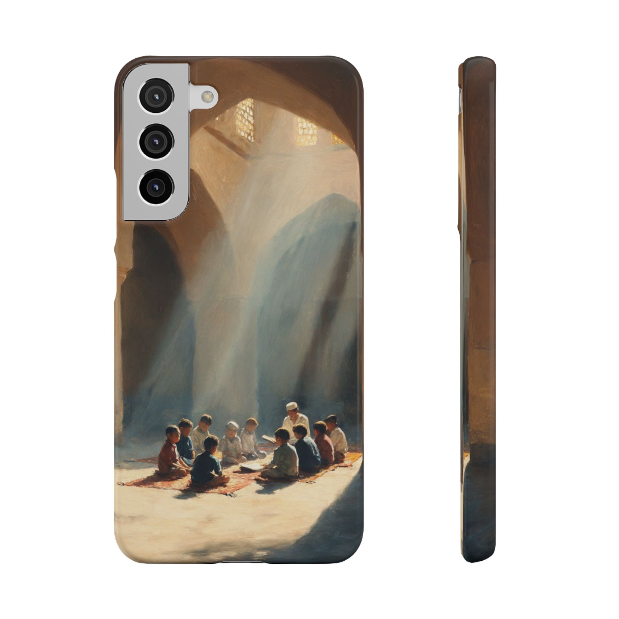 Sunlit Mosque Prayer Scene - Art Case