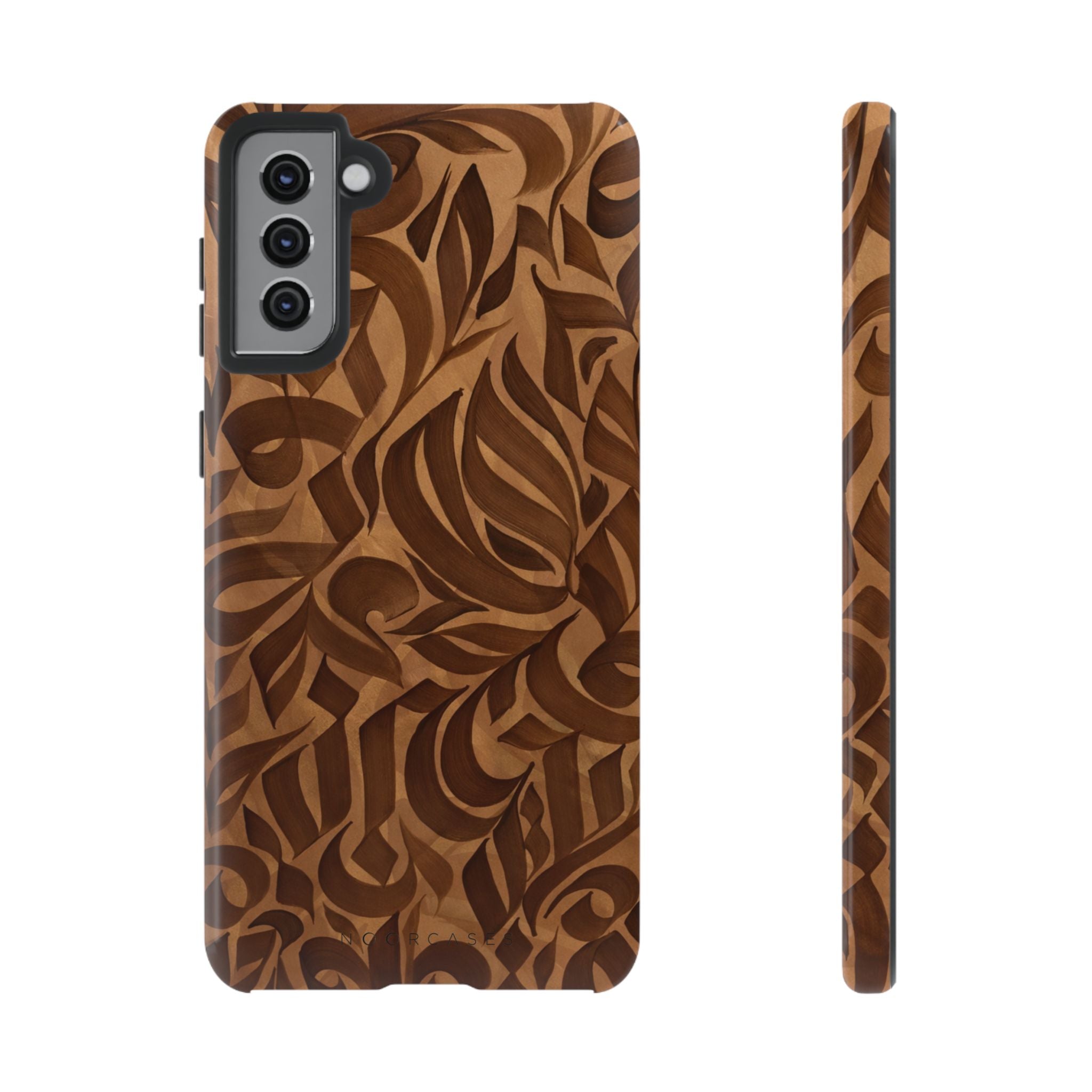 Floral Calligraphy Brown - Tough Case