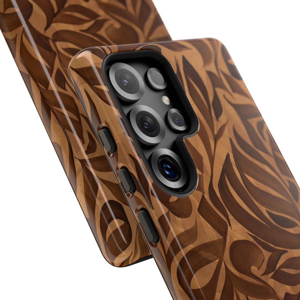 Floral Calligraphy Brown - Tough Case
