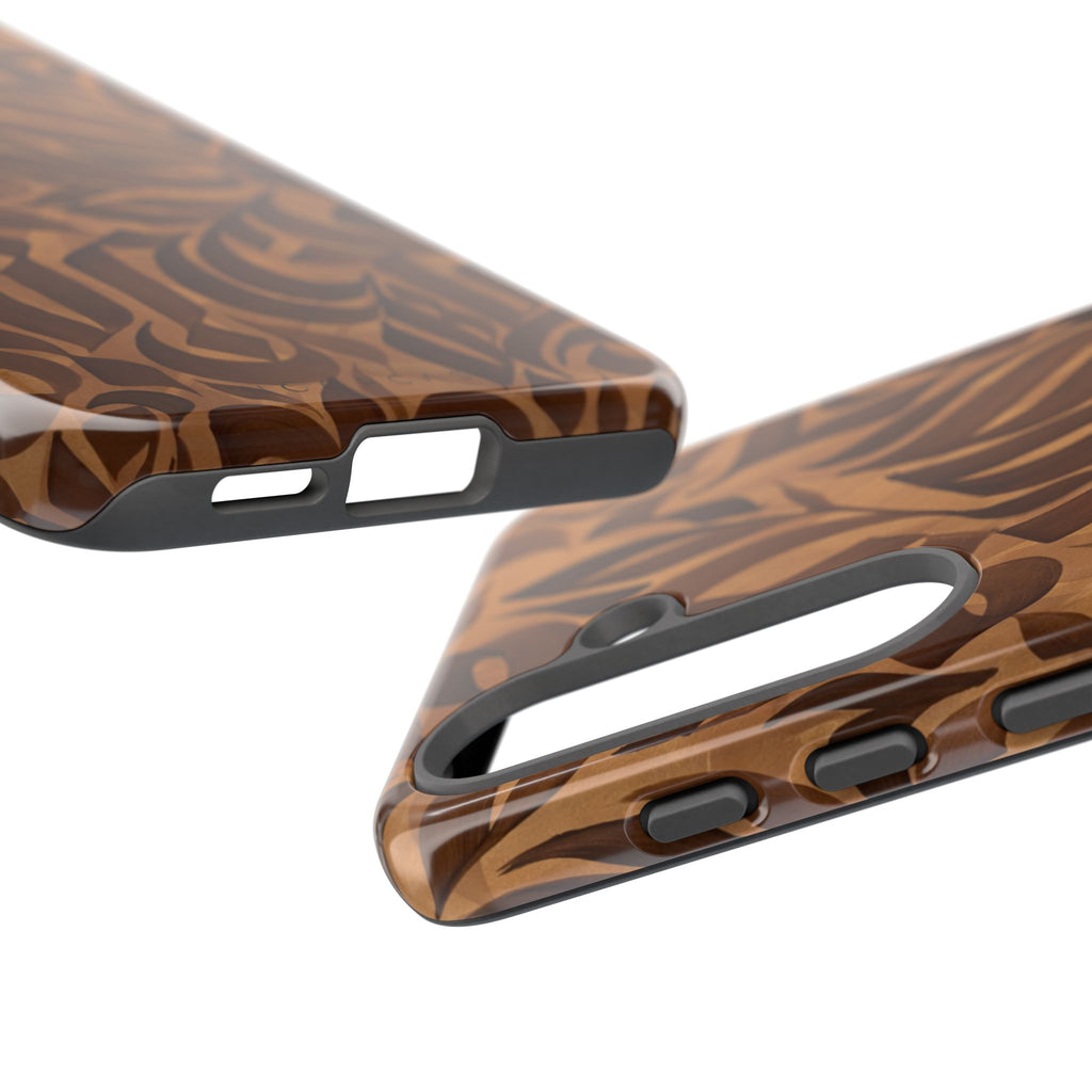 Floral Calligraphy Brown - Tough Case