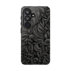 Floral Calligraphy Black - Tough Case