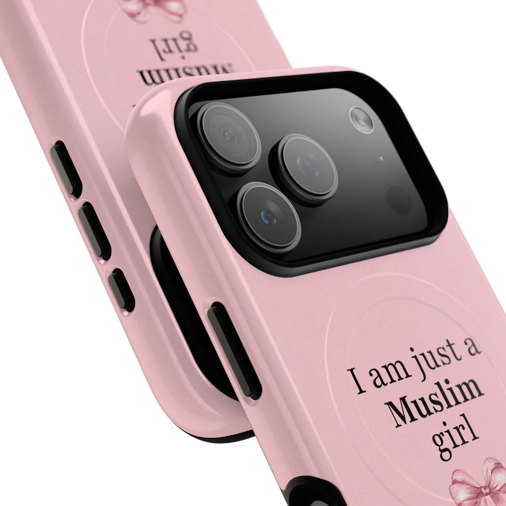« I am just a Muslim girl » rose – Coque magnétique