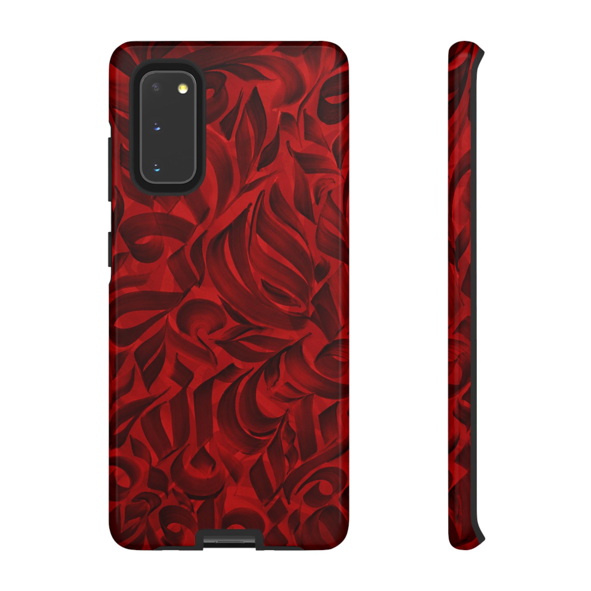 Floral Calligraphy Red Velvet - Tough Case