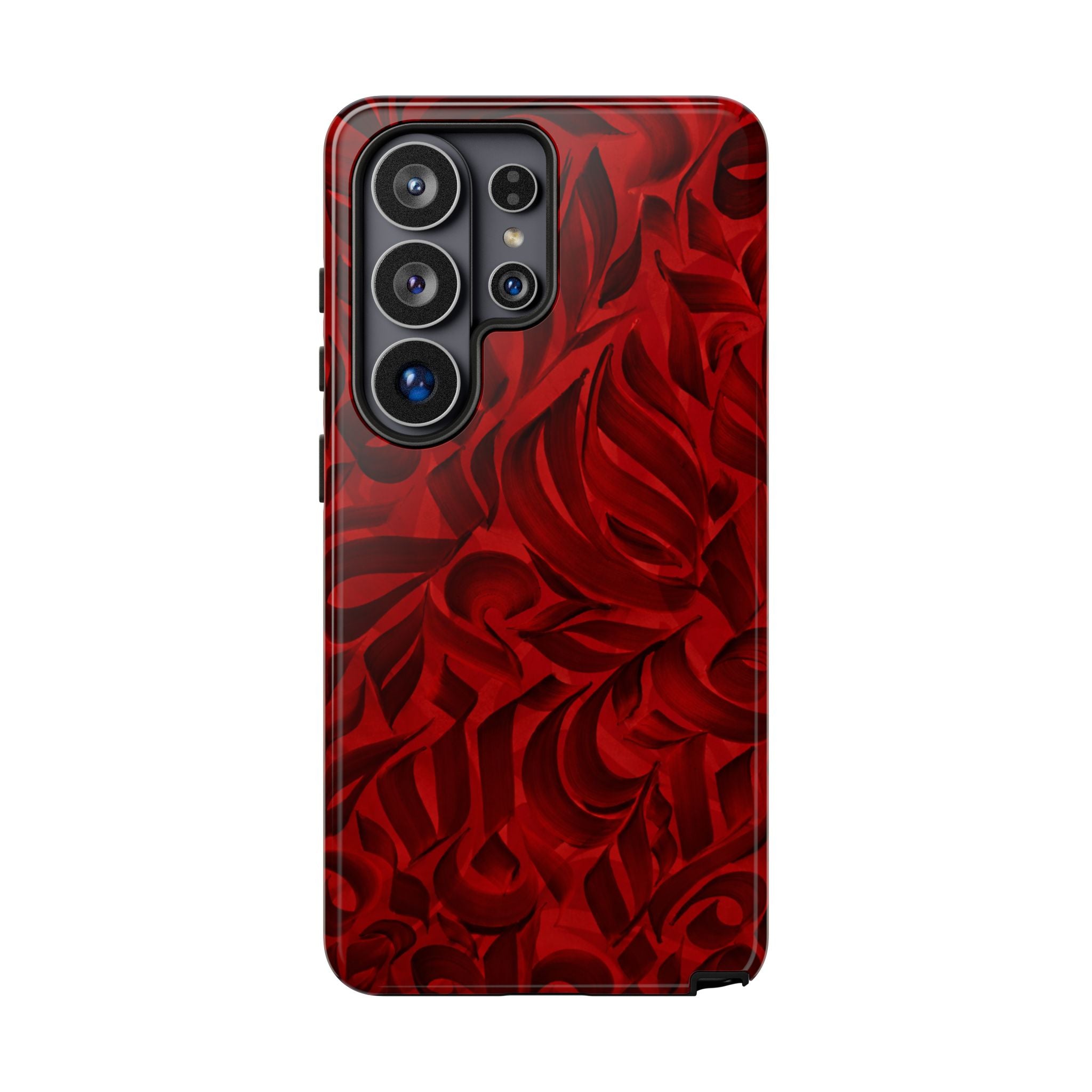 Floral Calligraphy Red Velvet - Tough Case