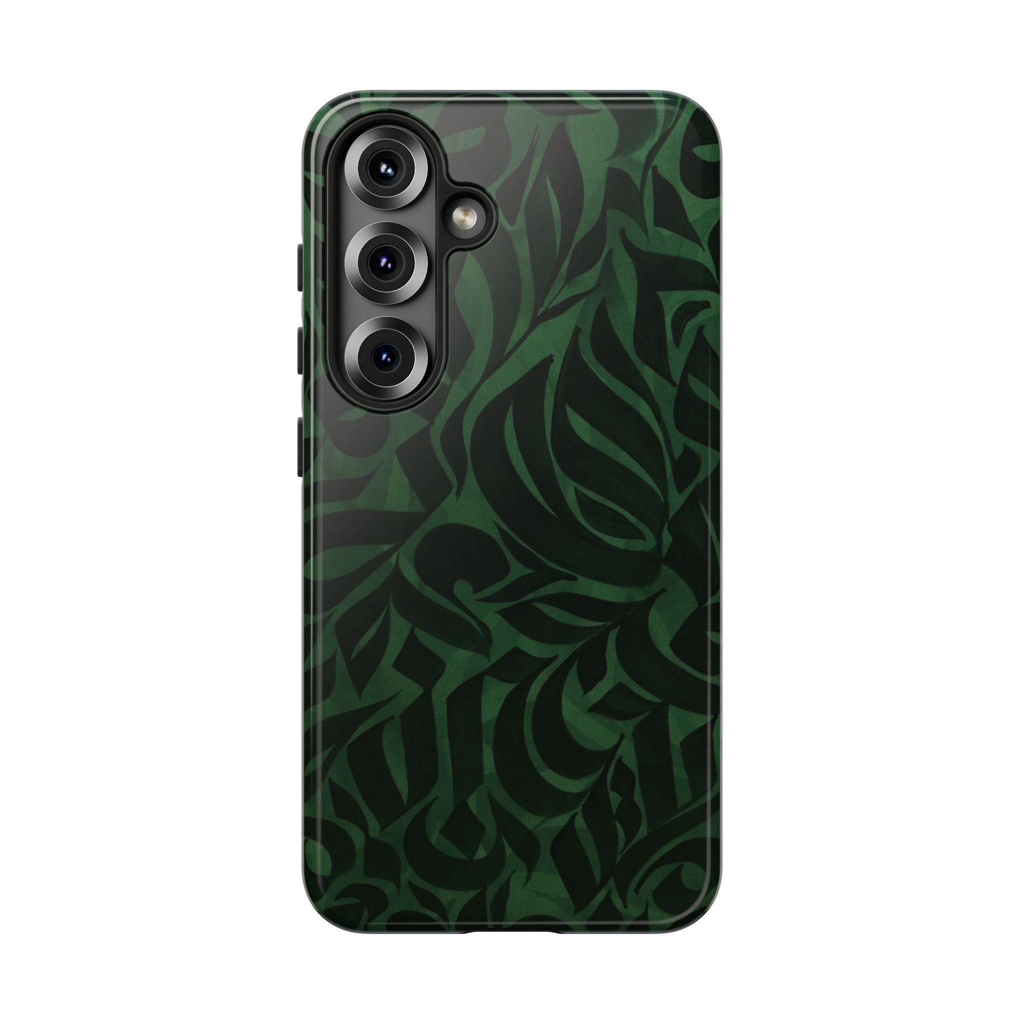 Floral Calligraphy Dark Green - Tough Case