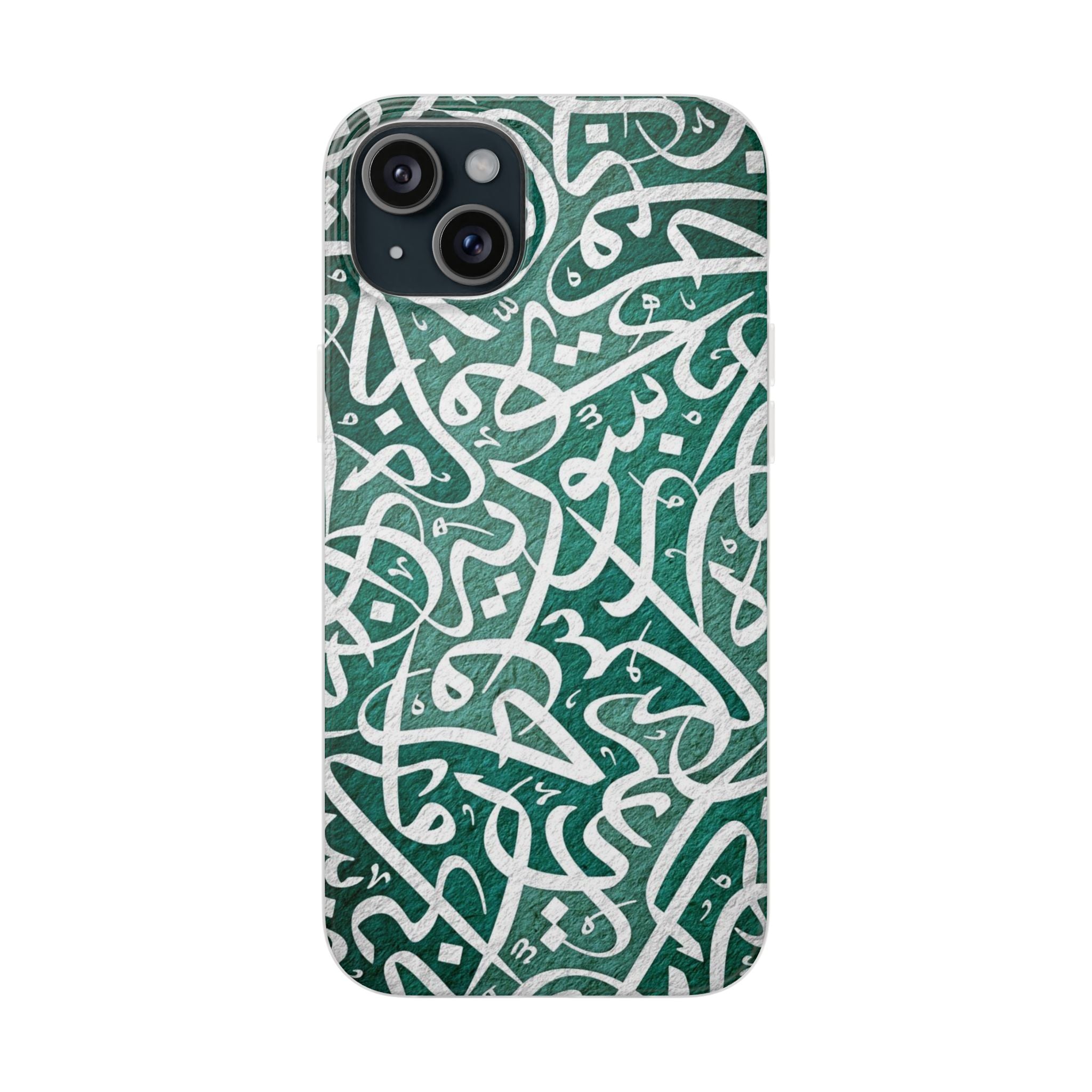 Arabic Calligraphy Phone Case — Teal Script Flexi Case