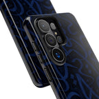 Wooden Calligraphy Navy Blue- Tough Case