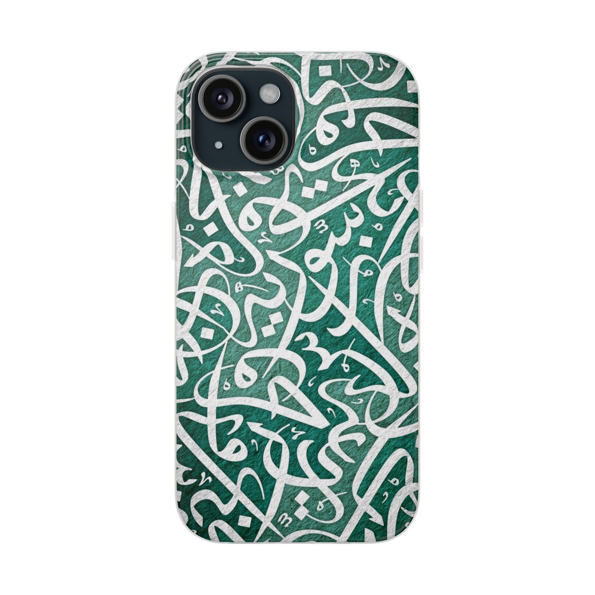 Arabic Calligraphy Phone Case — Teal Script Flexi Case