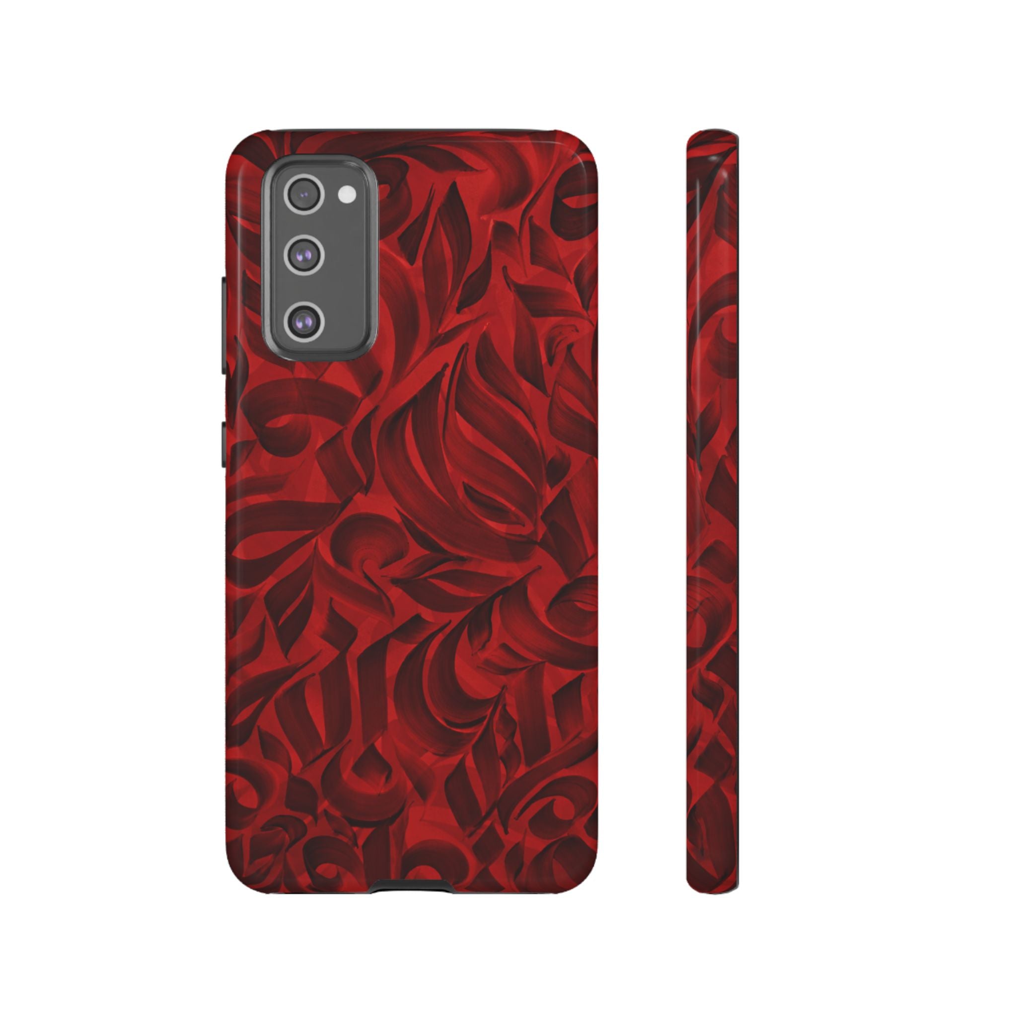 Floral Calligraphy Red Velvet - Tough Case