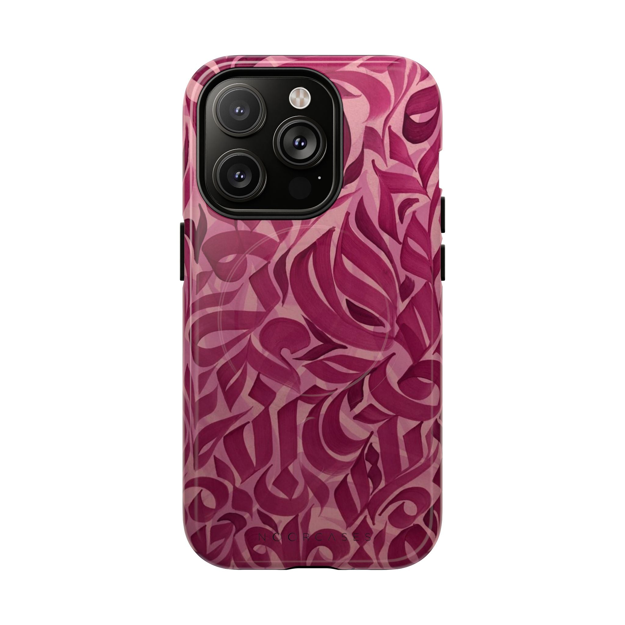 Floral Calligraphy Pink - Magnetic Case