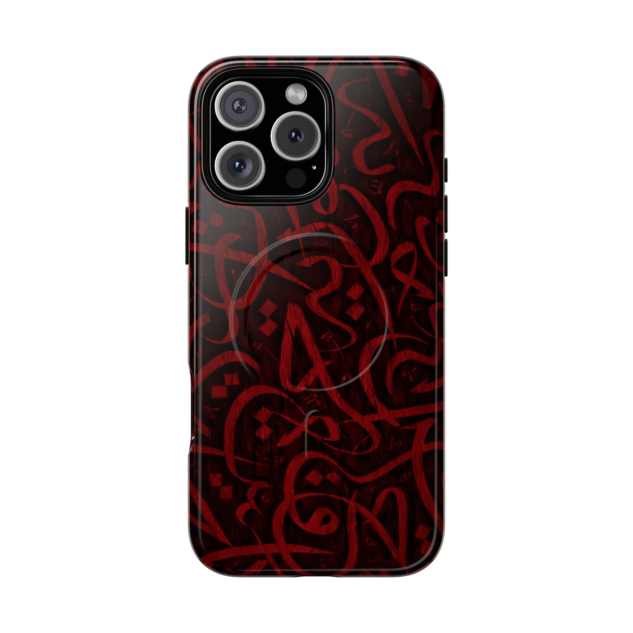 Wooden Calligraphy Red - Magnetic Tough Case