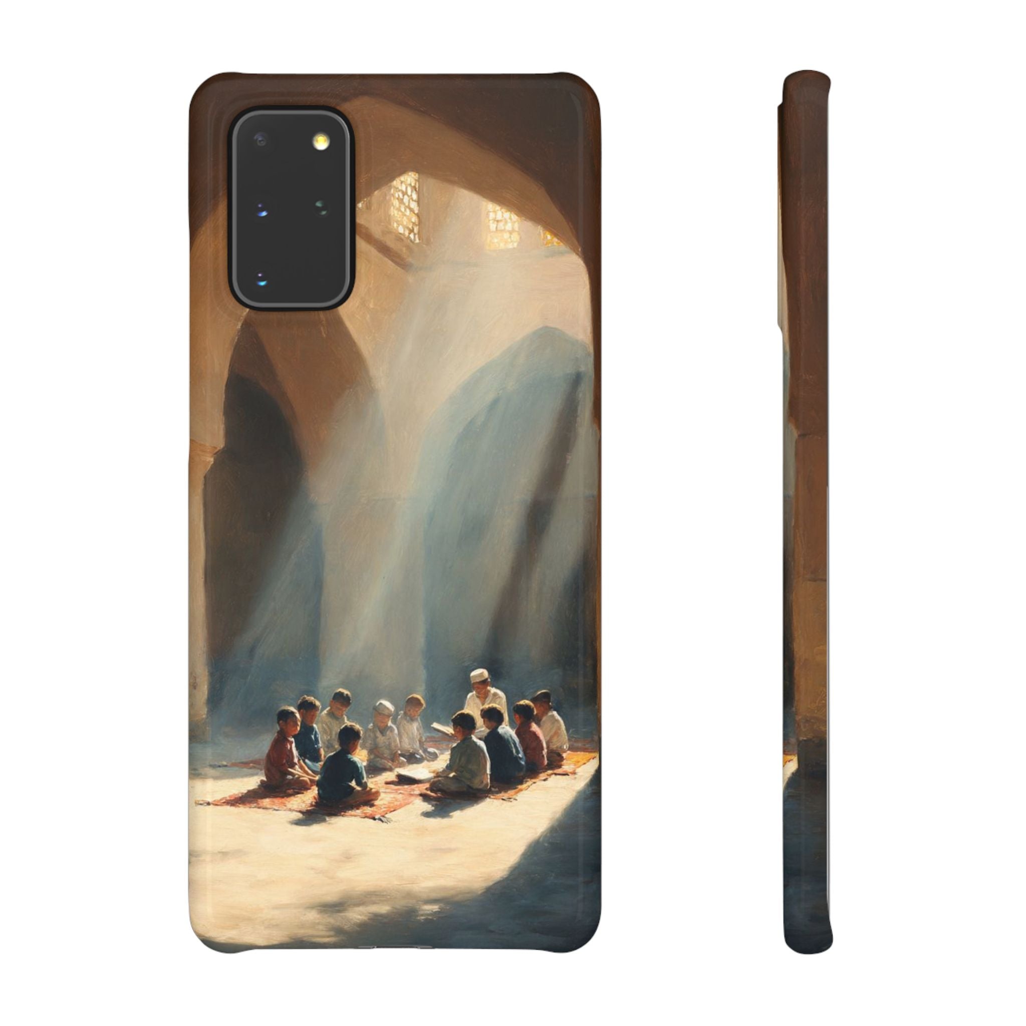 Sunlit Mosque Prayer Scene - Art Case