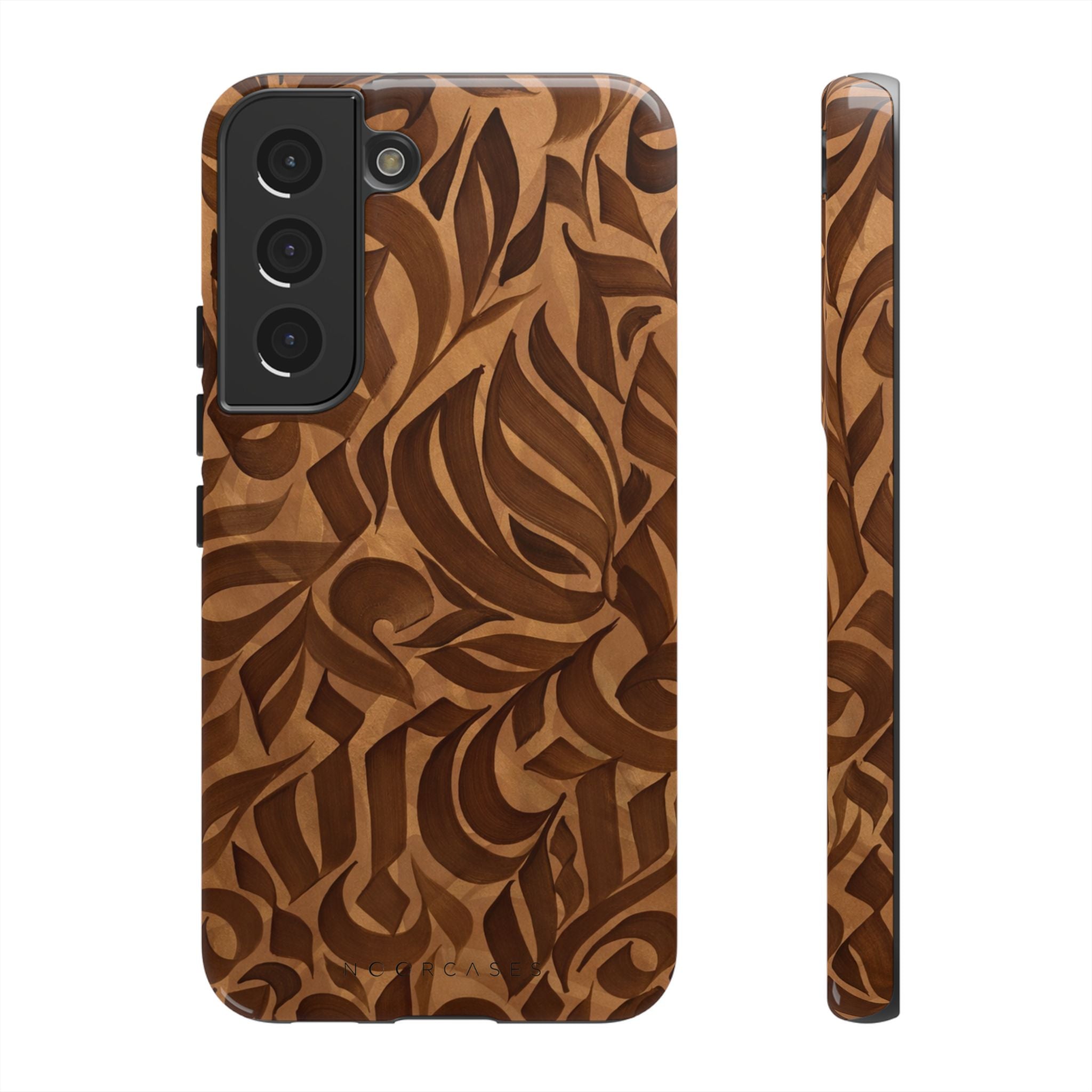 Floral Calligraphy Brown - Tough Case