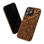 Floral Calligraphy Brown - Tough Case
