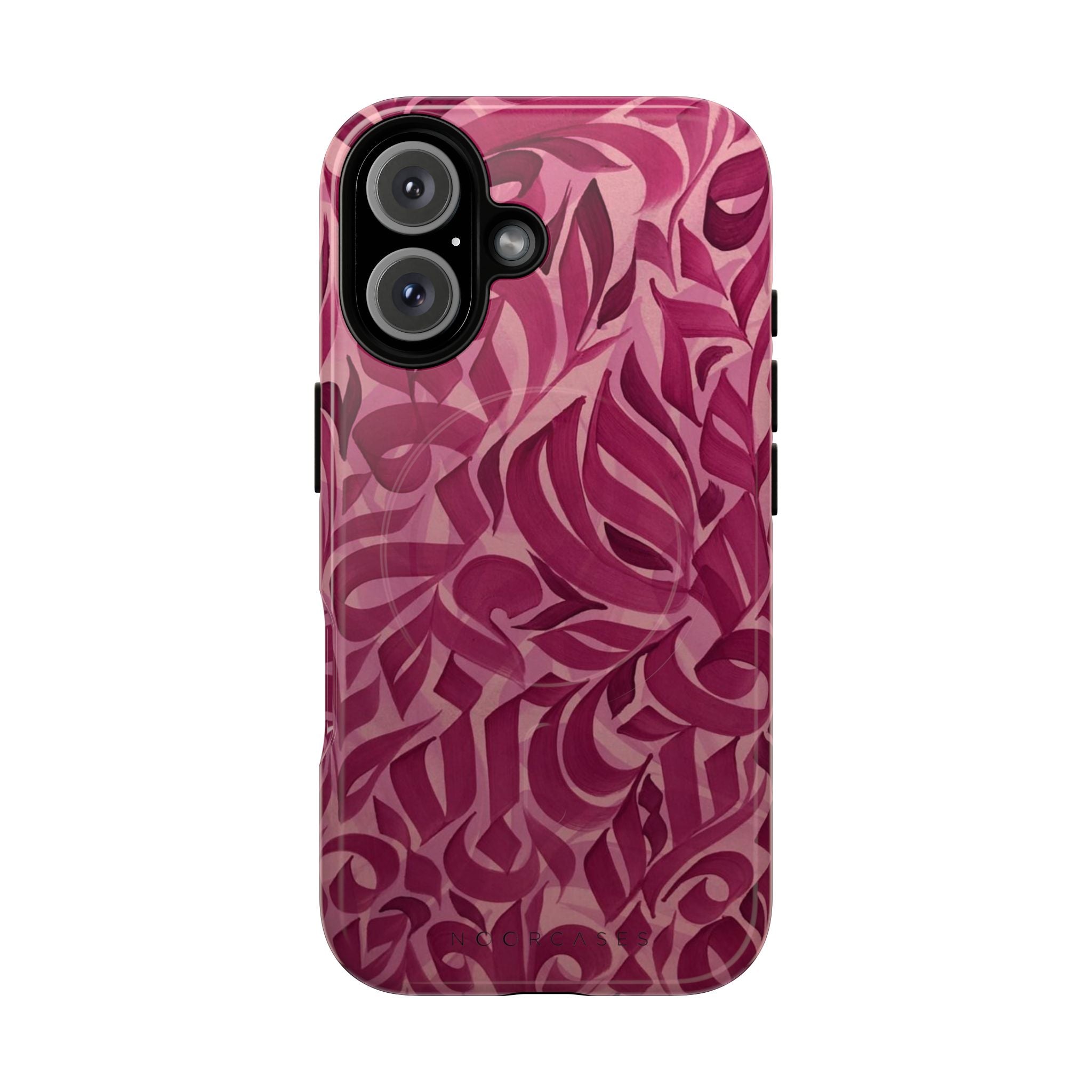 Floral Calligraphy Pink - Magnetic Case