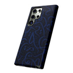 Wooden Calligraphy Navy Blue- Tough Case
