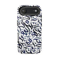 Flowing Calligraphy Navy Blue - Tough Case