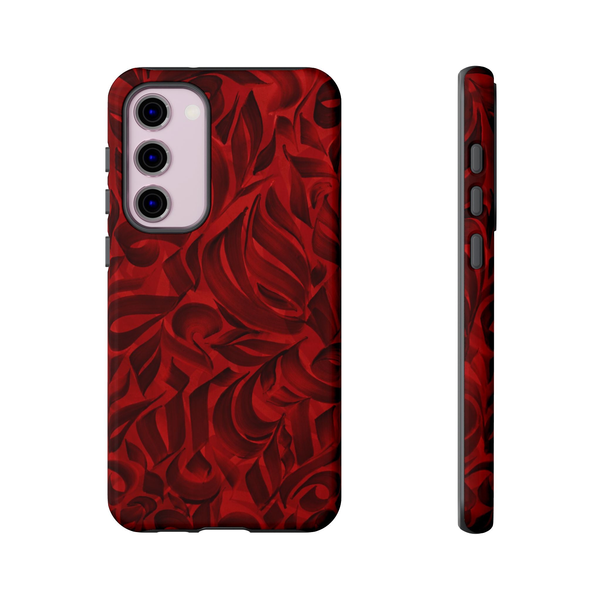 Floral Calligraphy Red Velvet - Tough Case