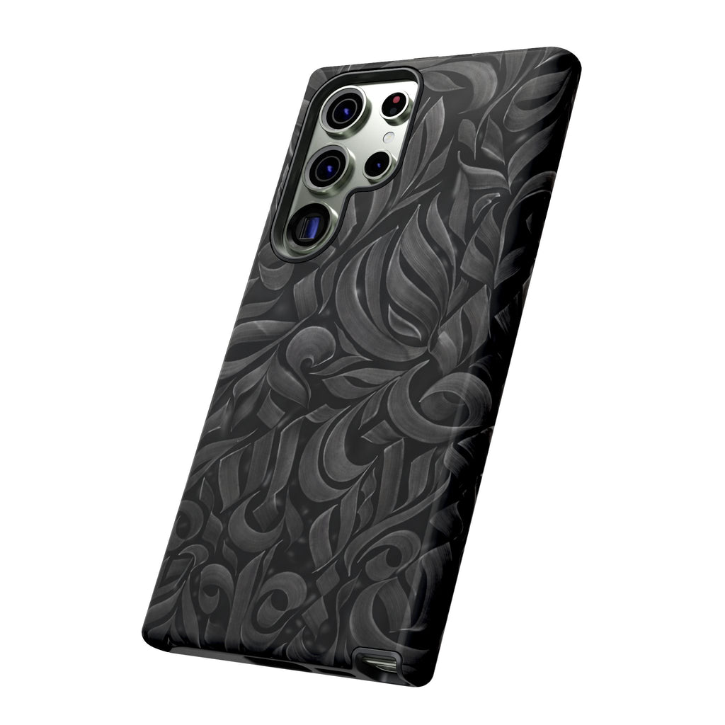 Floral Calligraphy Black - Tough Case