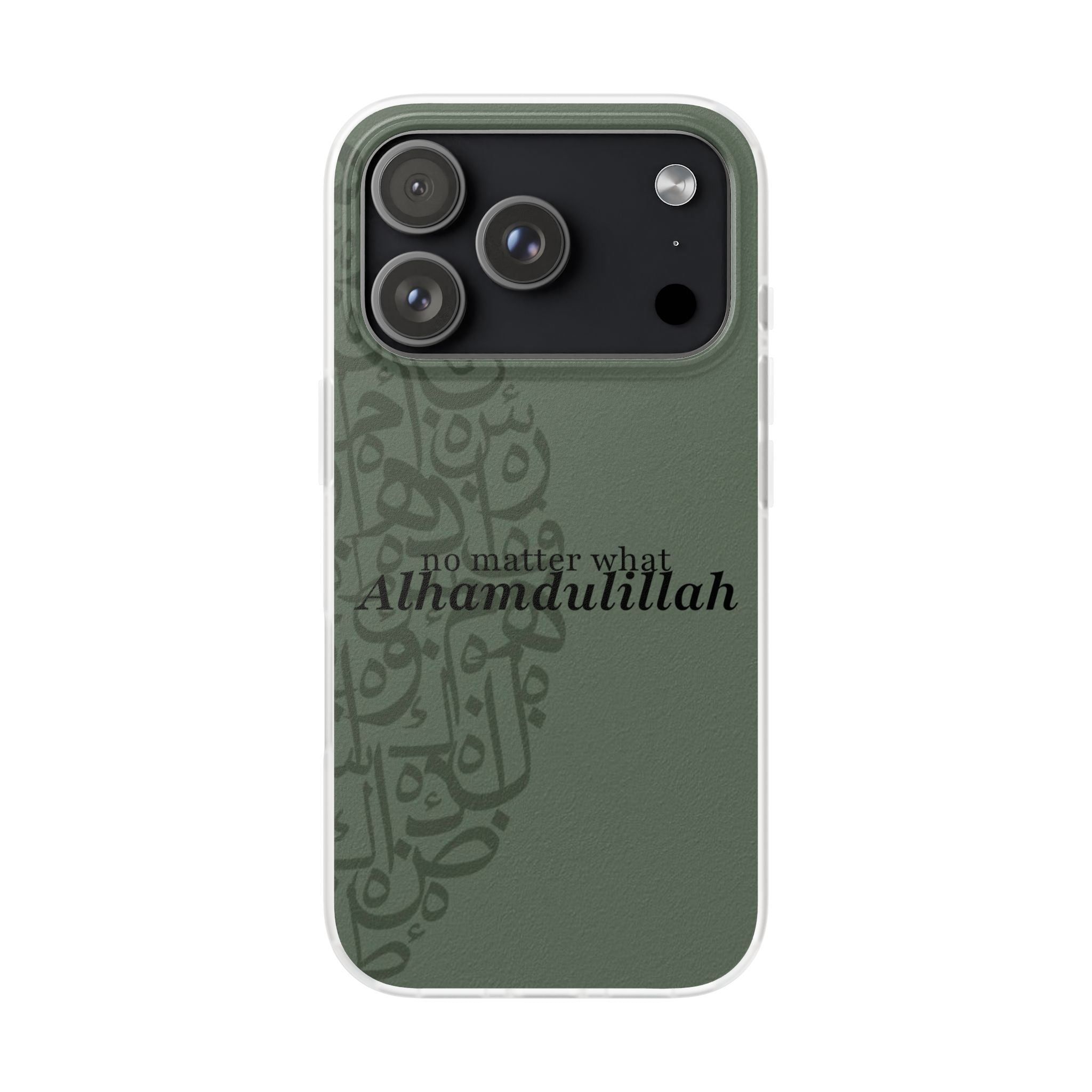 ''Alhamdulillah'' Olive Green Flexi Case