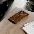 Floral Calligraphy Brown - Tough Case