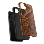 Floral Calligraphy Brown - Tough Case