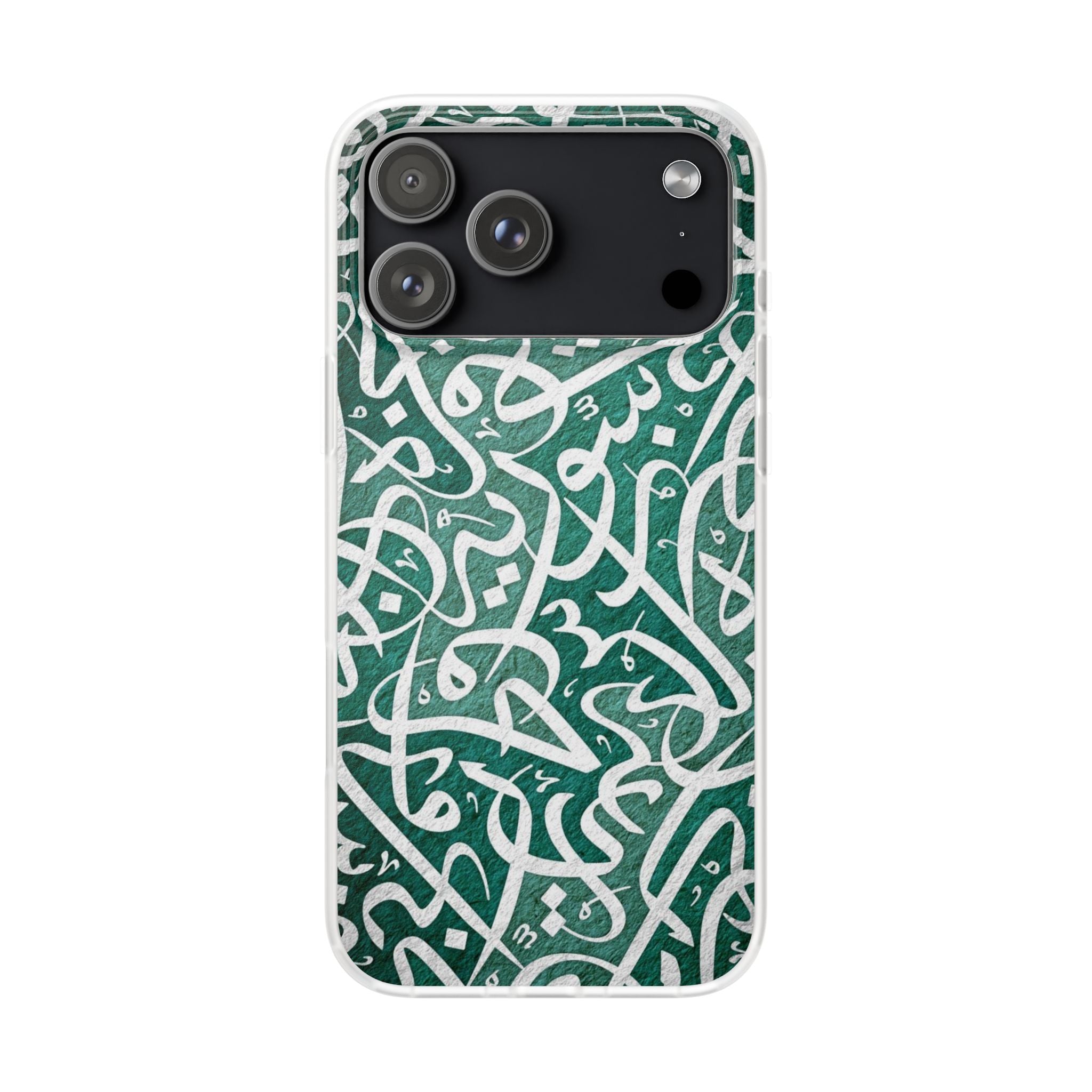 Arabic Calligraphy Phone Case — Teal Script Flexi Case