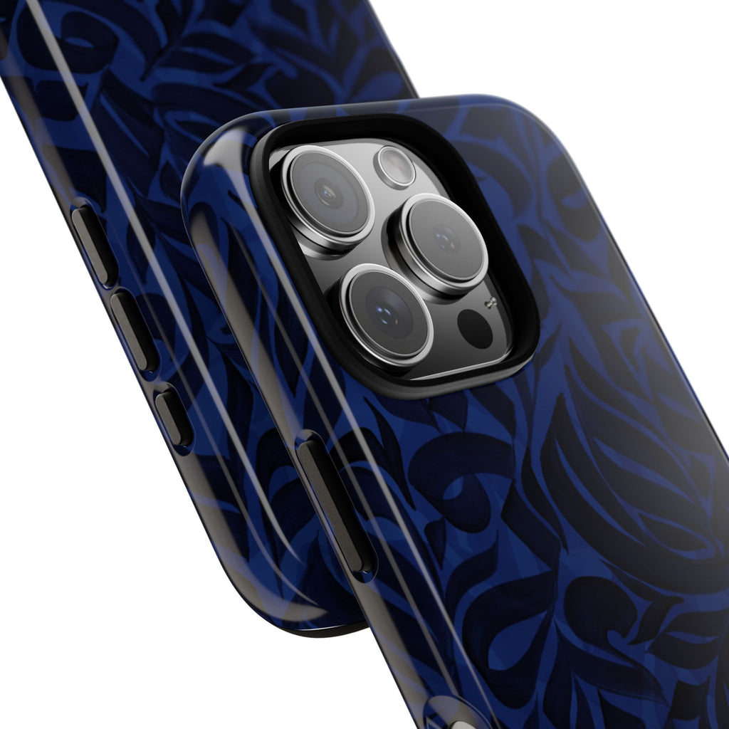 Floral Calligraphy Navy Blue- Tough Case