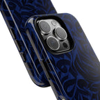 Floral Calligraphy Navy Blue- Tough Case