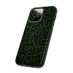 Wooden Calligraphy Dark Green - Tough Case