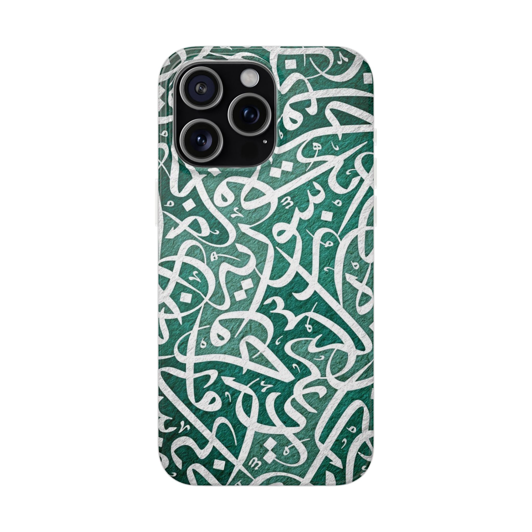 Arabic Calligraphy Phone Case — Teal Script Flexi Case