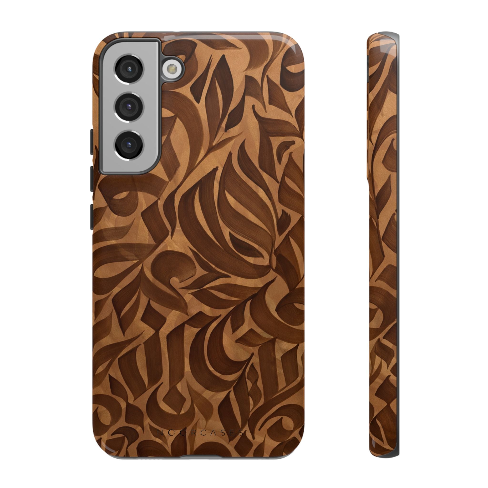 Floral Calligraphy Brown - Tough Case